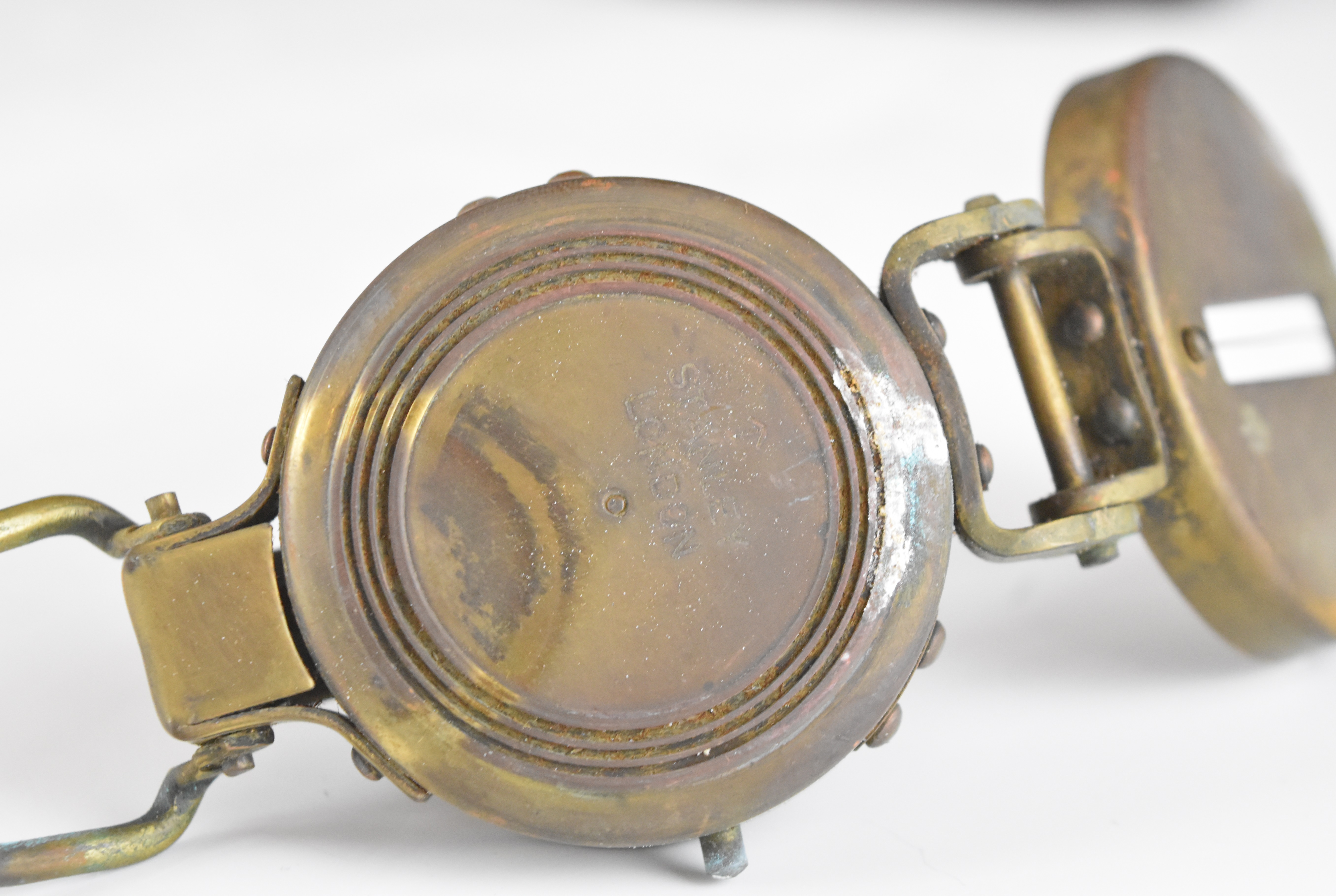 British WW2 prismatic compass by T G Co Ltd, London No B187104 1942 Mk III, with broad arrow mark, - Image 7 of 10