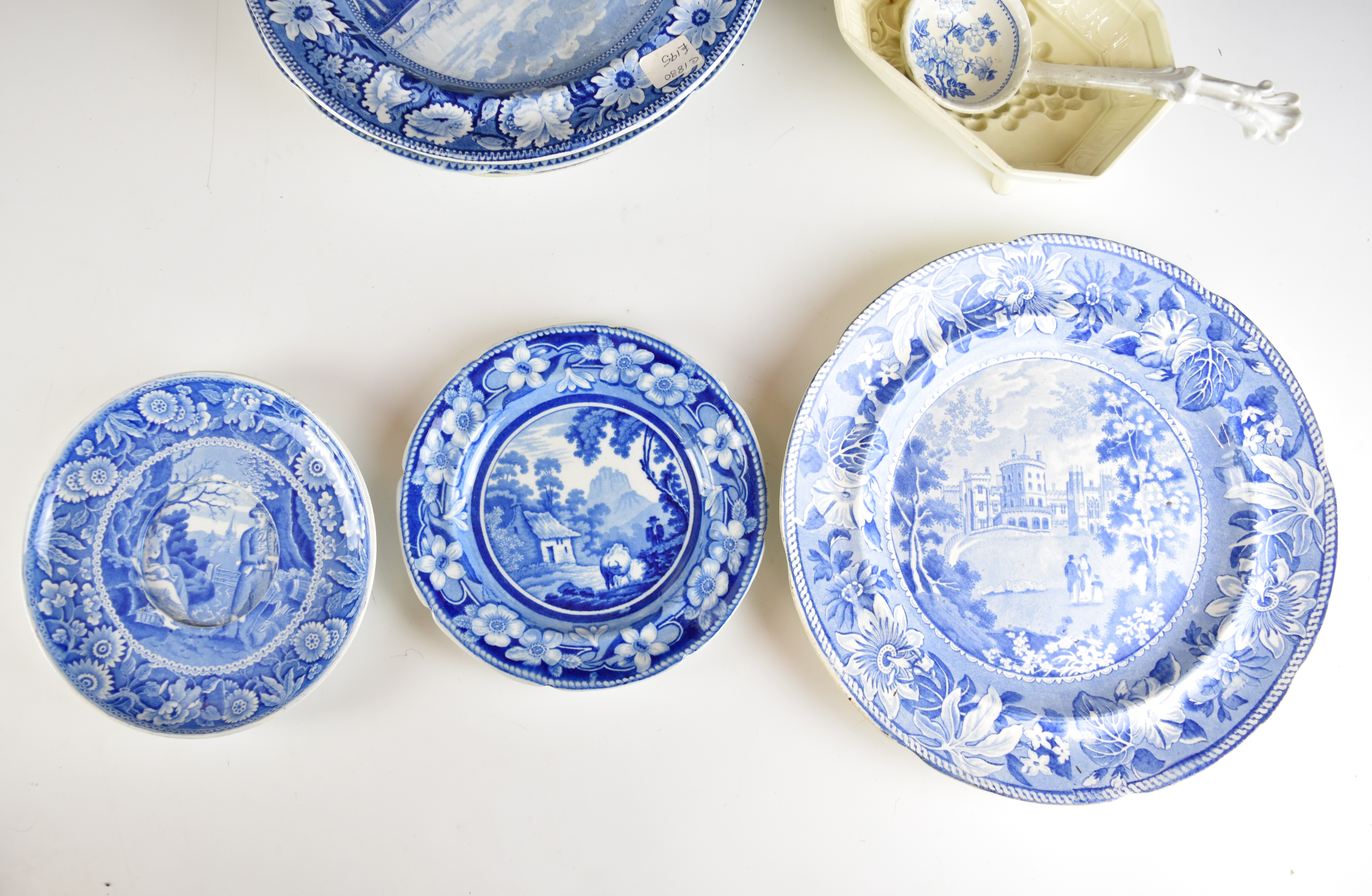 Collection of 19thC blue and white transfer printed ceramics including pair of Ridgways covered - Image 5 of 9