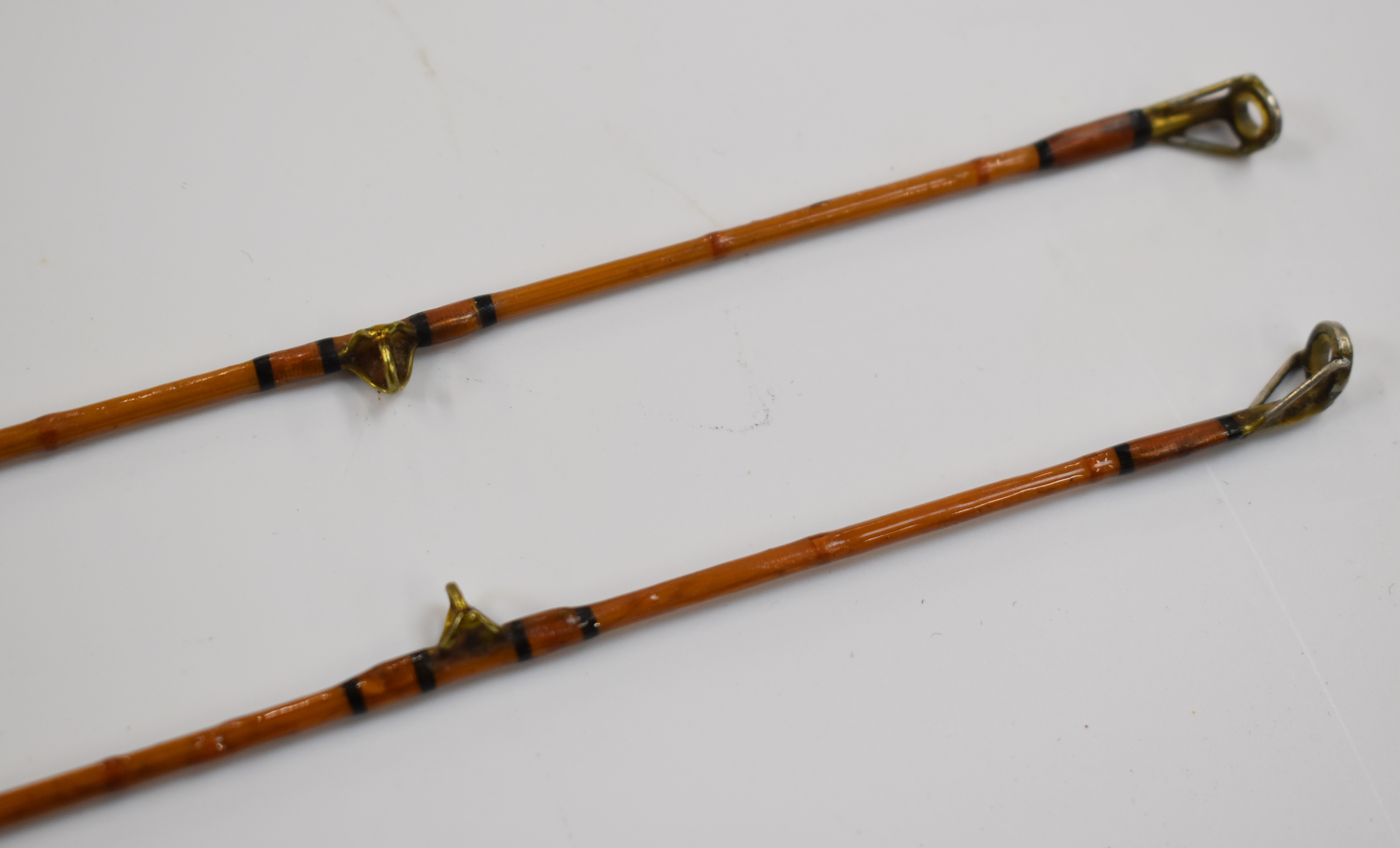 Hardy three piece with spare top crop split cane fly fishing rod 'The Hollolight' 9', in original - Image 3 of 5