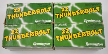 Two-thousand .22 Remington Thunderbolt rifle cartridges, all in original boxes. PLEASE NOTE THAT A