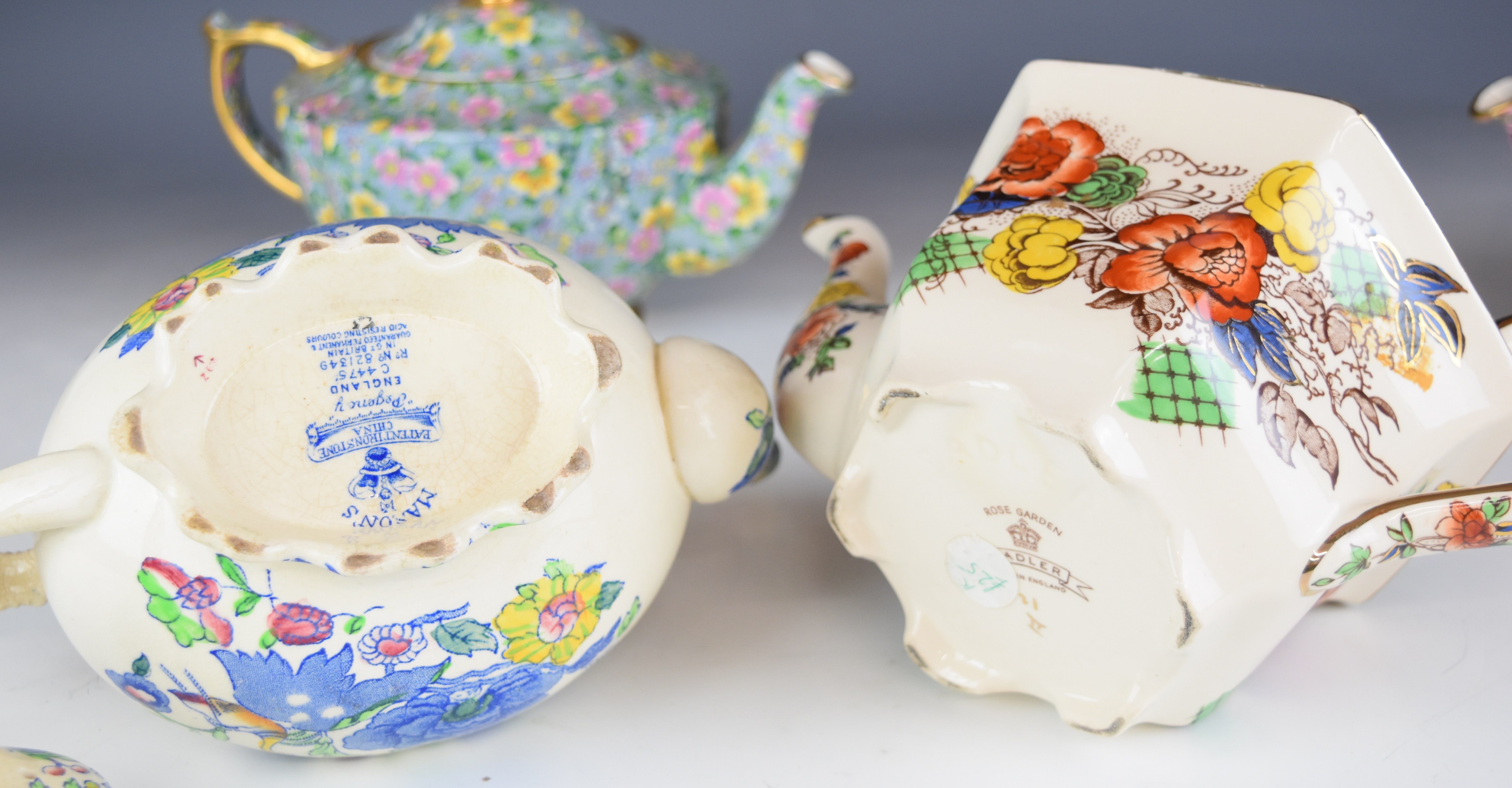 Collectable teapots including Grainger Worcester, Sadler, two chintz, Copeland, Masons and Sadler - Image 12 of 14