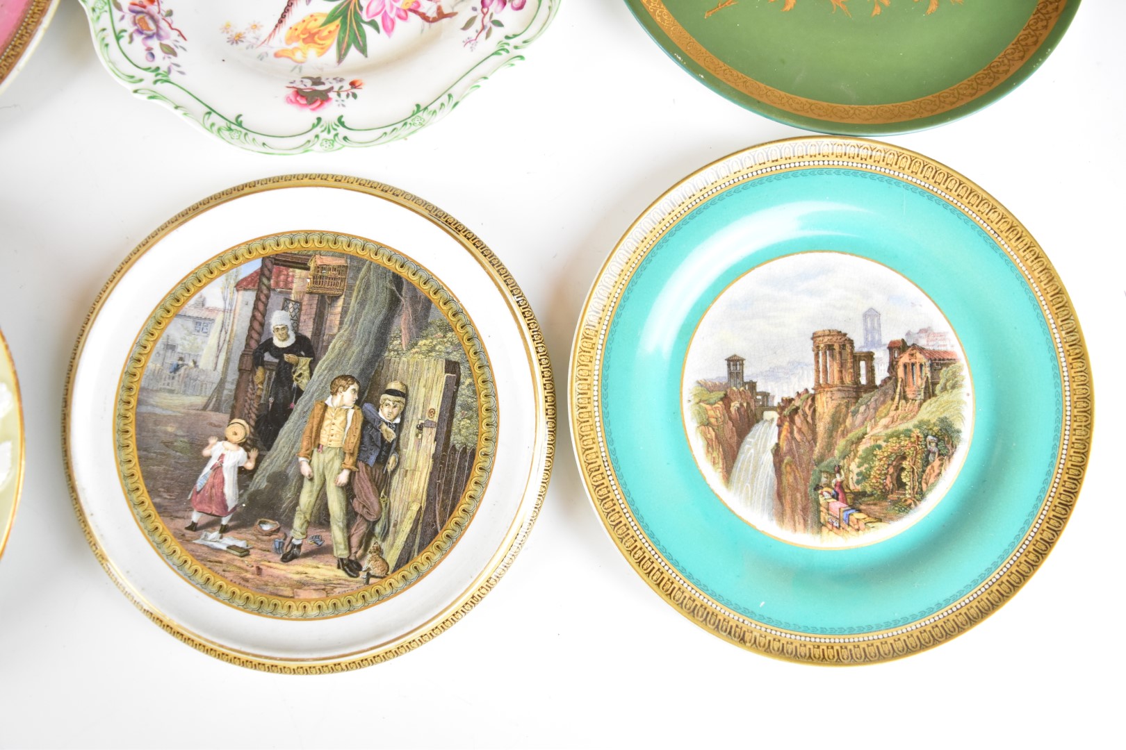 Cabinet plates including Chamberlains Worcester, Royal Worcester, Spode, several Prattware and - Image 2 of 8
