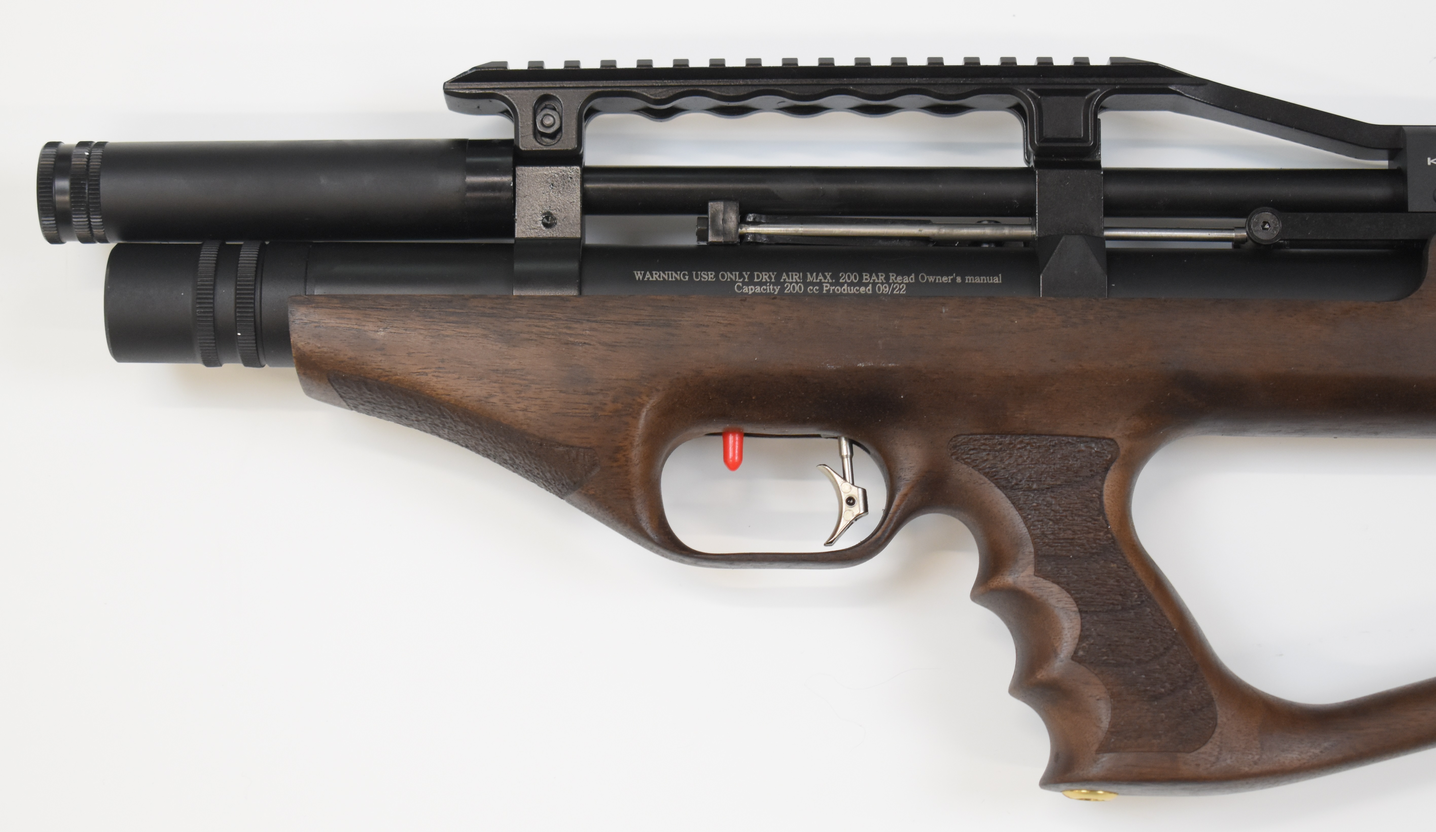 Kral Puncher Empire XS .22 PCP carbine air rifle with textured pistol grip, two 14-shot magazines - Image 8 of 9