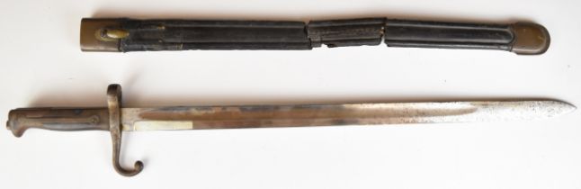 Italian 1870 pattern Vetterli bayonet with downswept quillon, external leaf spring, VU 66 18 to