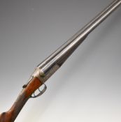 Wallis Bros & Skempton Ltd of Lincoln 12 bore side by side ejector shotgun with named and engraved