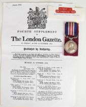 British Army WW1 Lancashire Fusiliers Military Medal named to 16671 Lance Sgt / Acting Sgt J