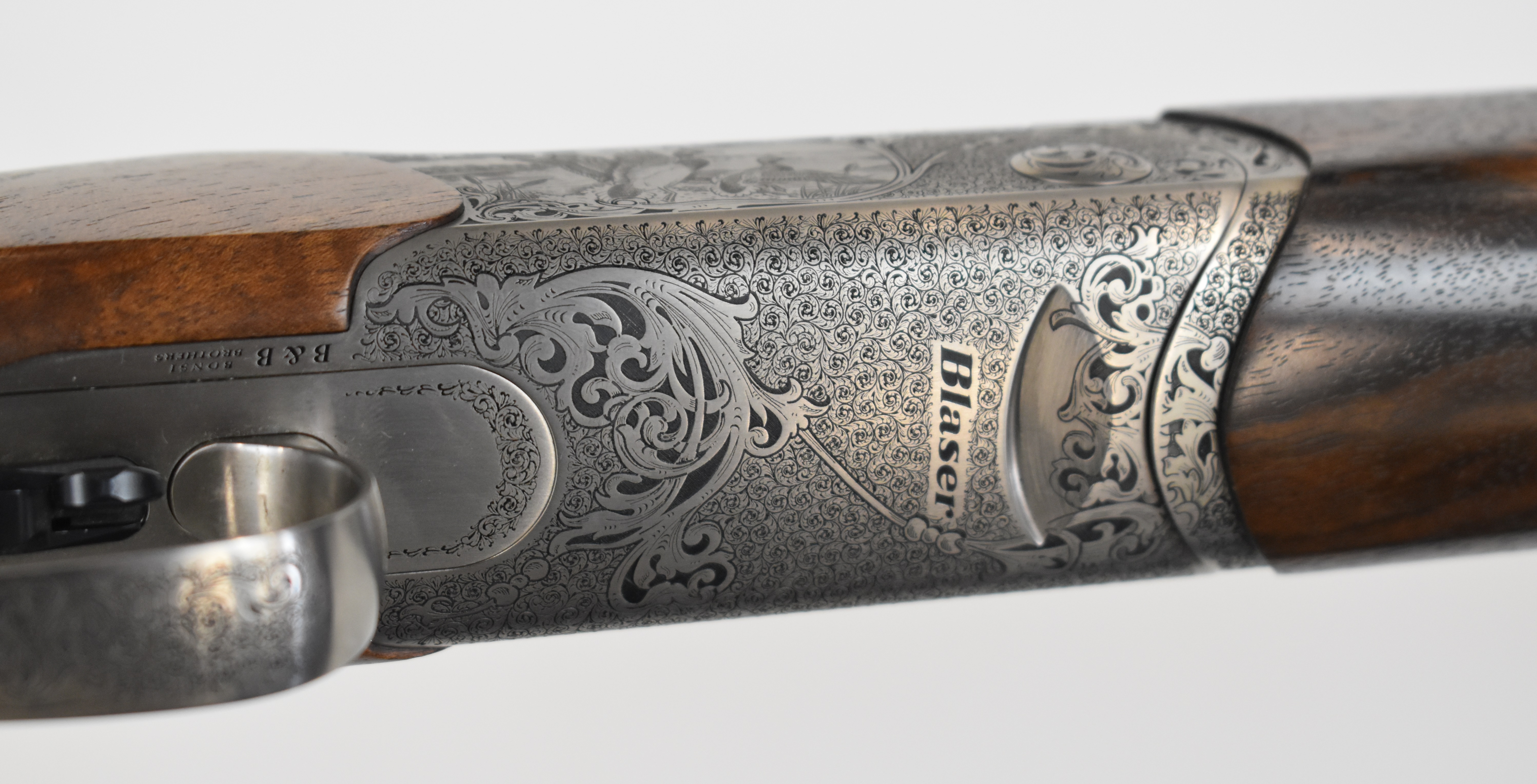 Blaser F16 Grand Luxe 12 bore over under ejector shotgun with Bonsi Brothers engraved locks, - Image 7 of 14