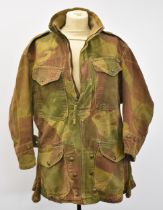 British WW2 Airborne Denison smock with front half zip, Newby Patt press stud buttons, internal