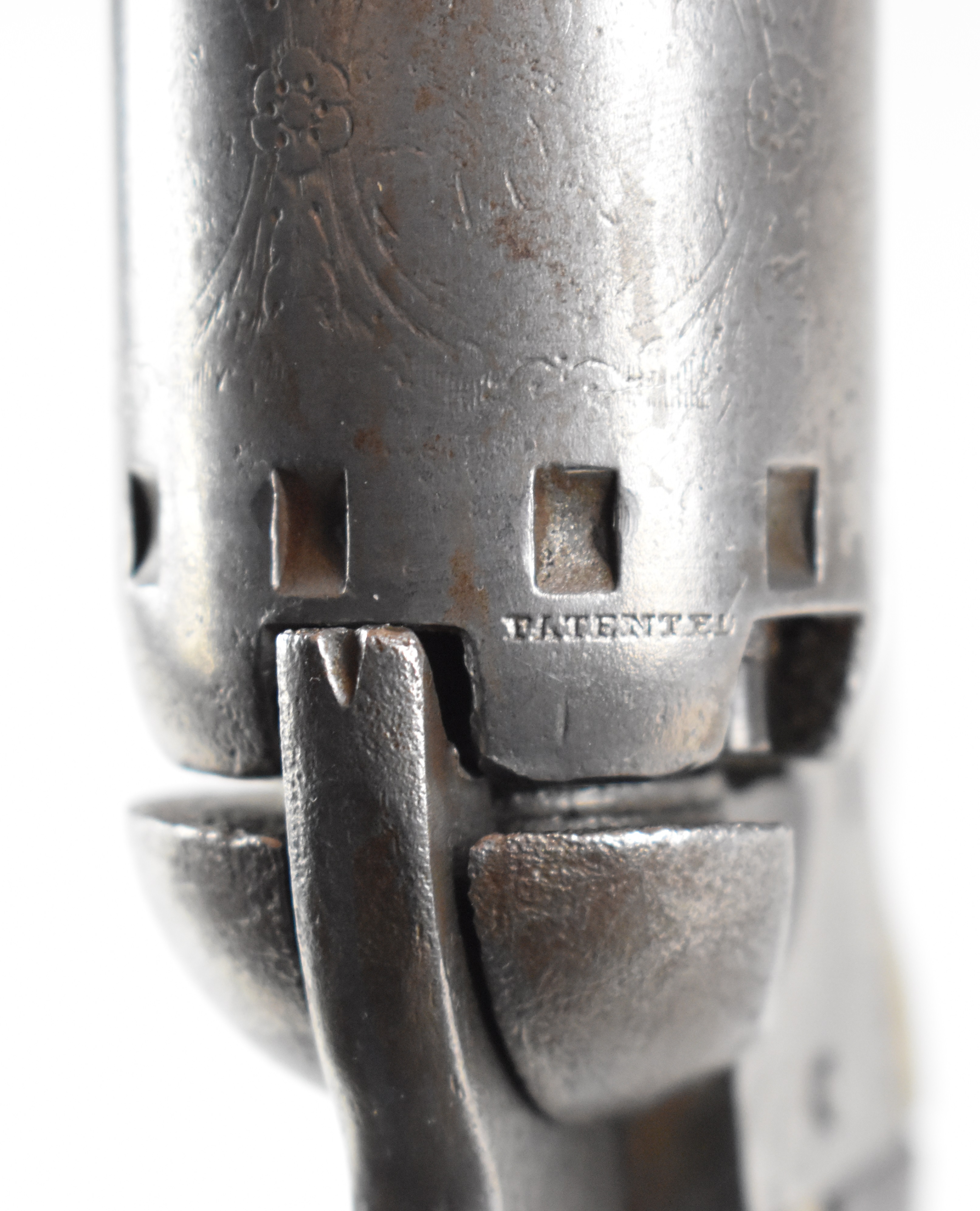 Manhattan Navy .36 five-shot single-action revolver with brass trigger guard and grip strap, - Bild 20 aus 20