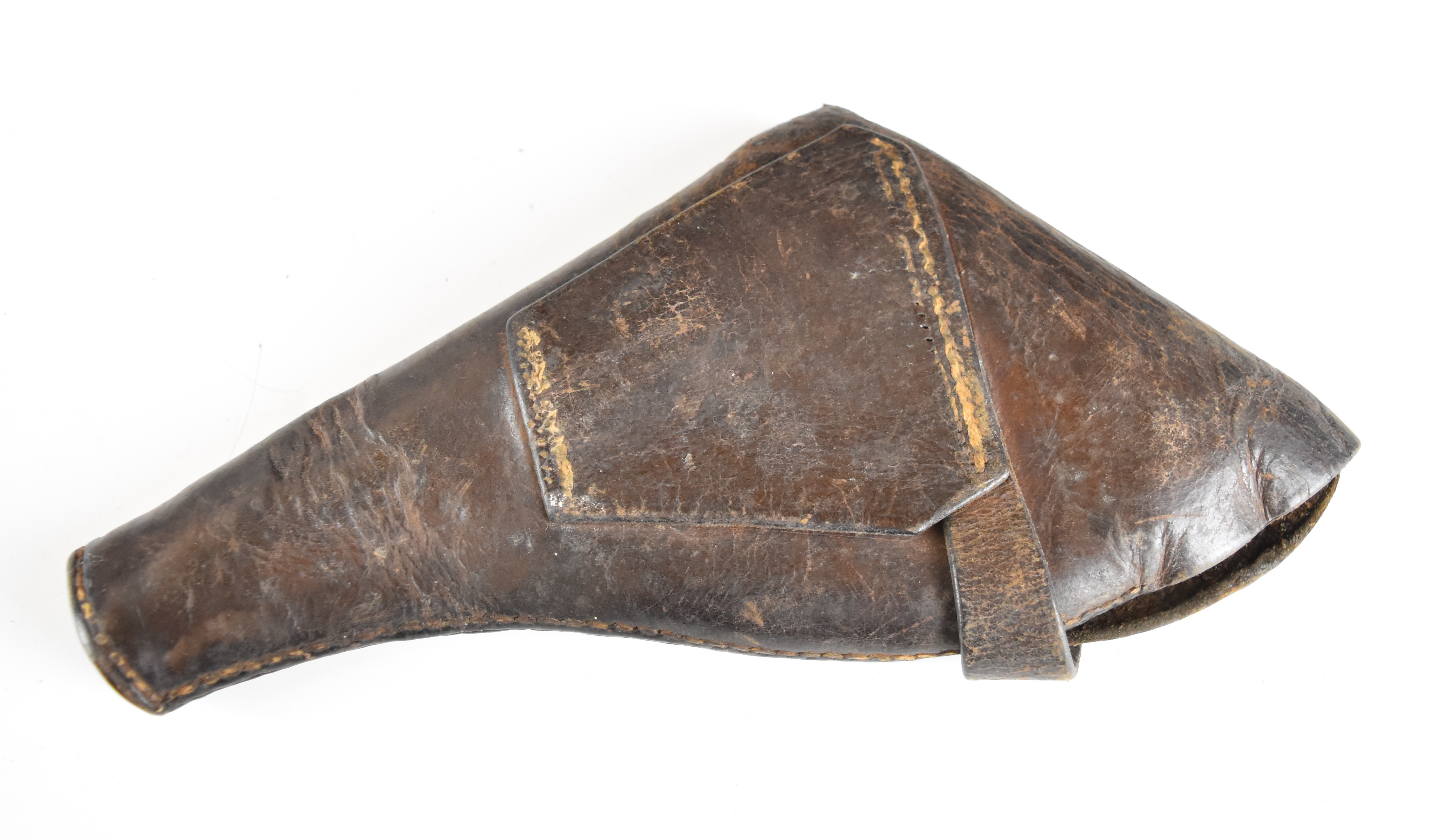 Five leather pistol or revolver holsters including one stamped 'Martins B'ham Ltd 1915' together - Image 8 of 9