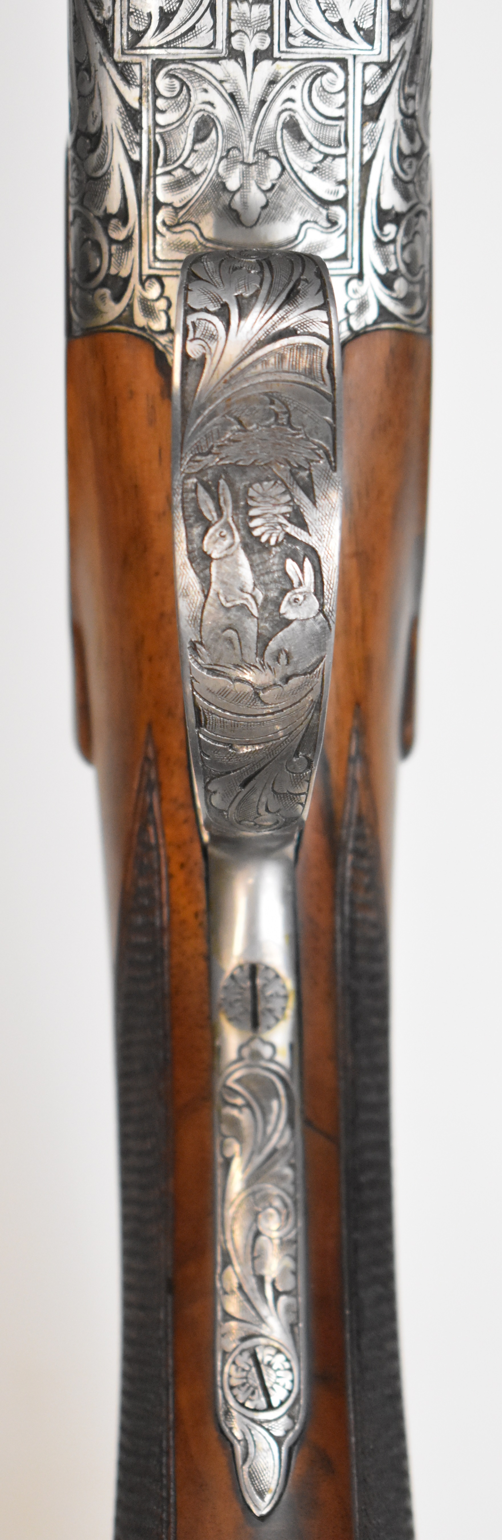 Browning B25 Diana 12 bore over and under ejector shotgun with Pierre Lallemand engraved scenes of - Image 14 of 30