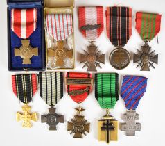 Ten French WW2 era medals including Free French Forces Medal, Order of Liberation Cross,