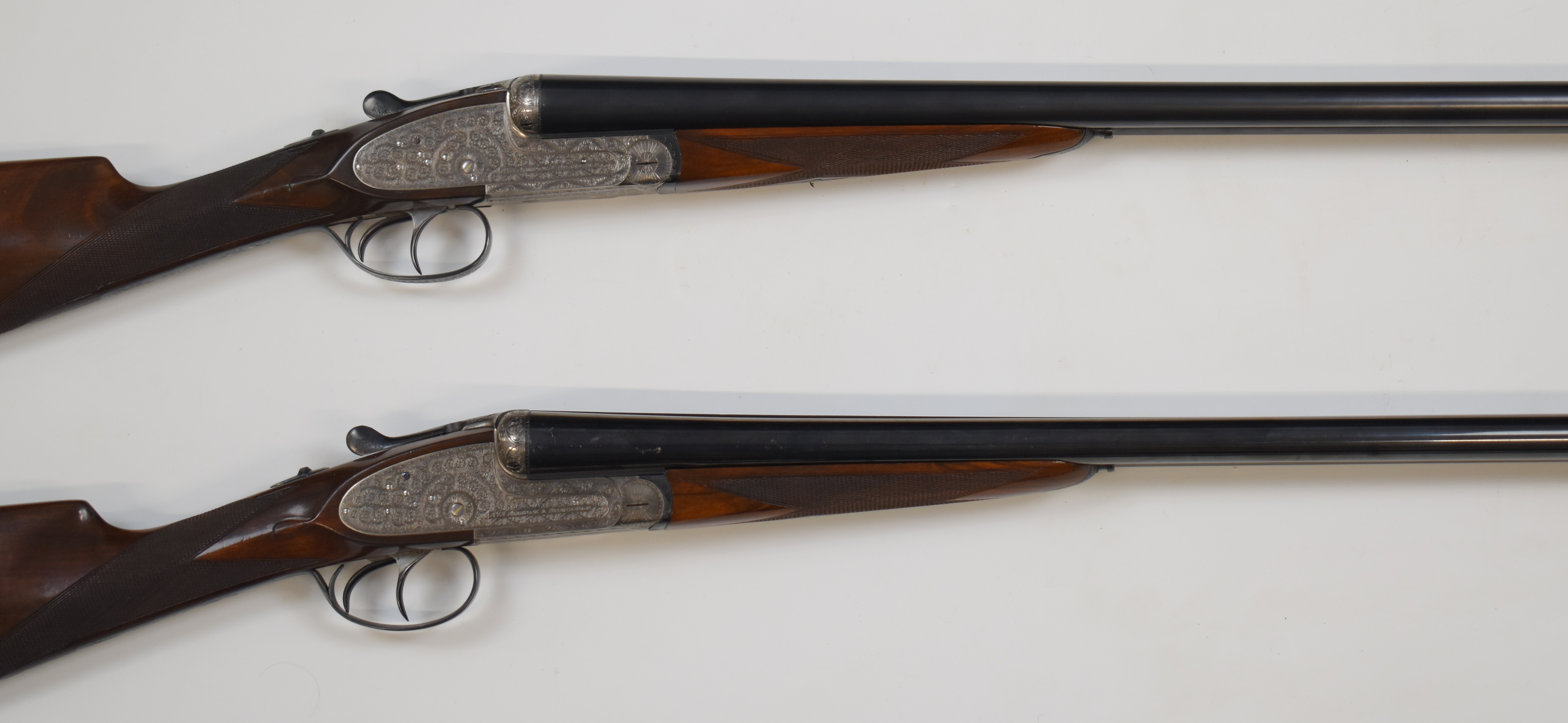 Pair of AYA No 2 12 bore sidelock side by side ejector shotguns each with hand detachable locks, all - Image 19 of 30