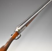 F J Cole of Cirencester 12 bore side by side ejector shotgun with named and border engraved locks,