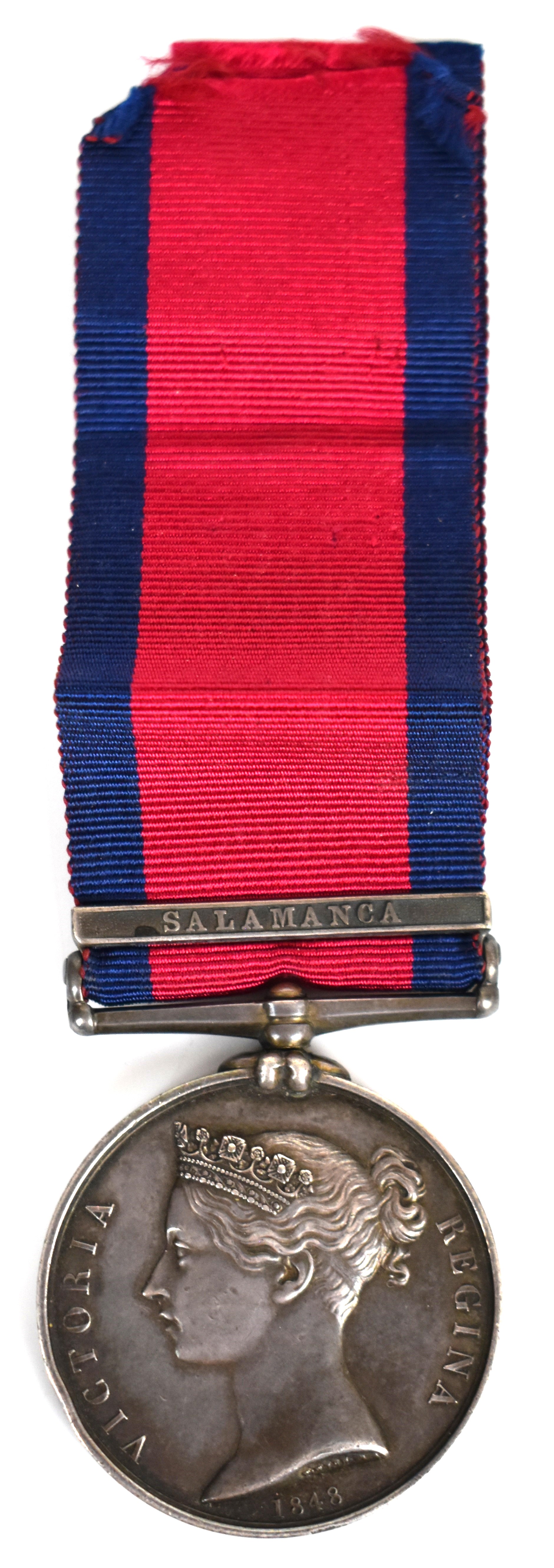 Military General Service Medal with clasp for Salamanca named to Thomas Bainbridge, 68th Foot