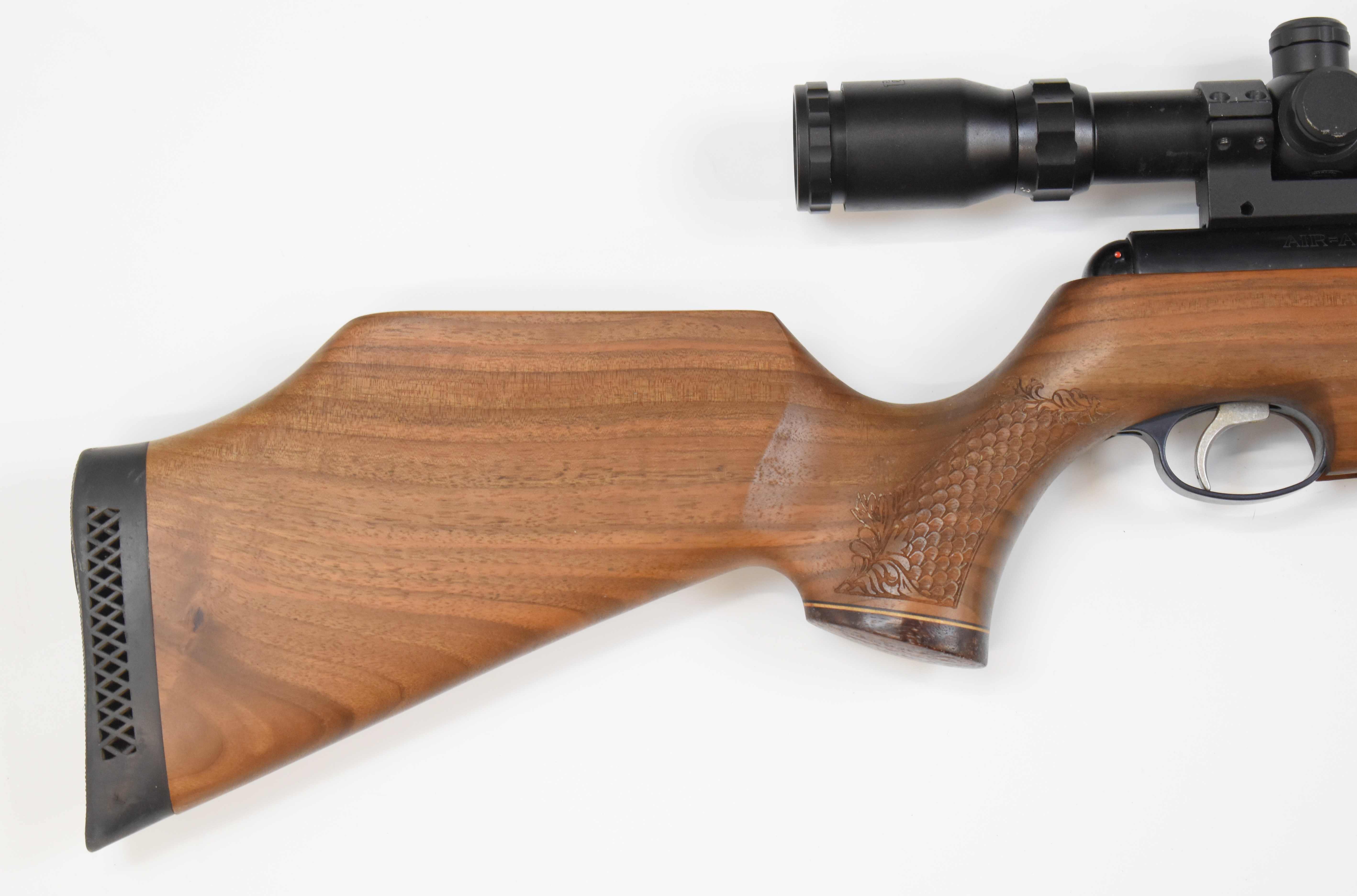 Air Arms TX200 .22 under-lever air rifle with carved semi-pistol grip and forend, adjustable - Image 3 of 9