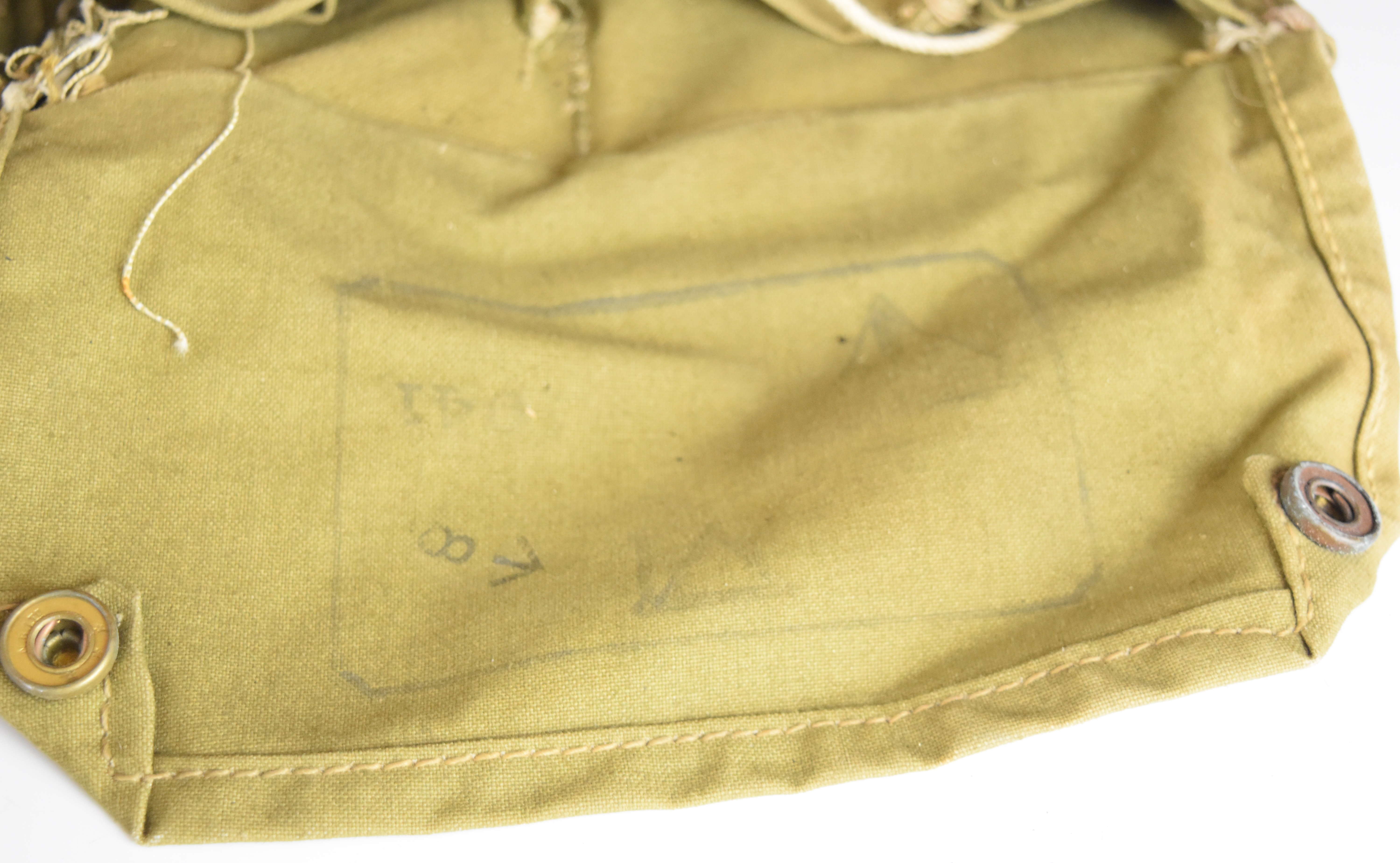 Two British WW2 respirators / gas marks, one by Dunlop the other Avon, both with haversacks - Image 6 of 8