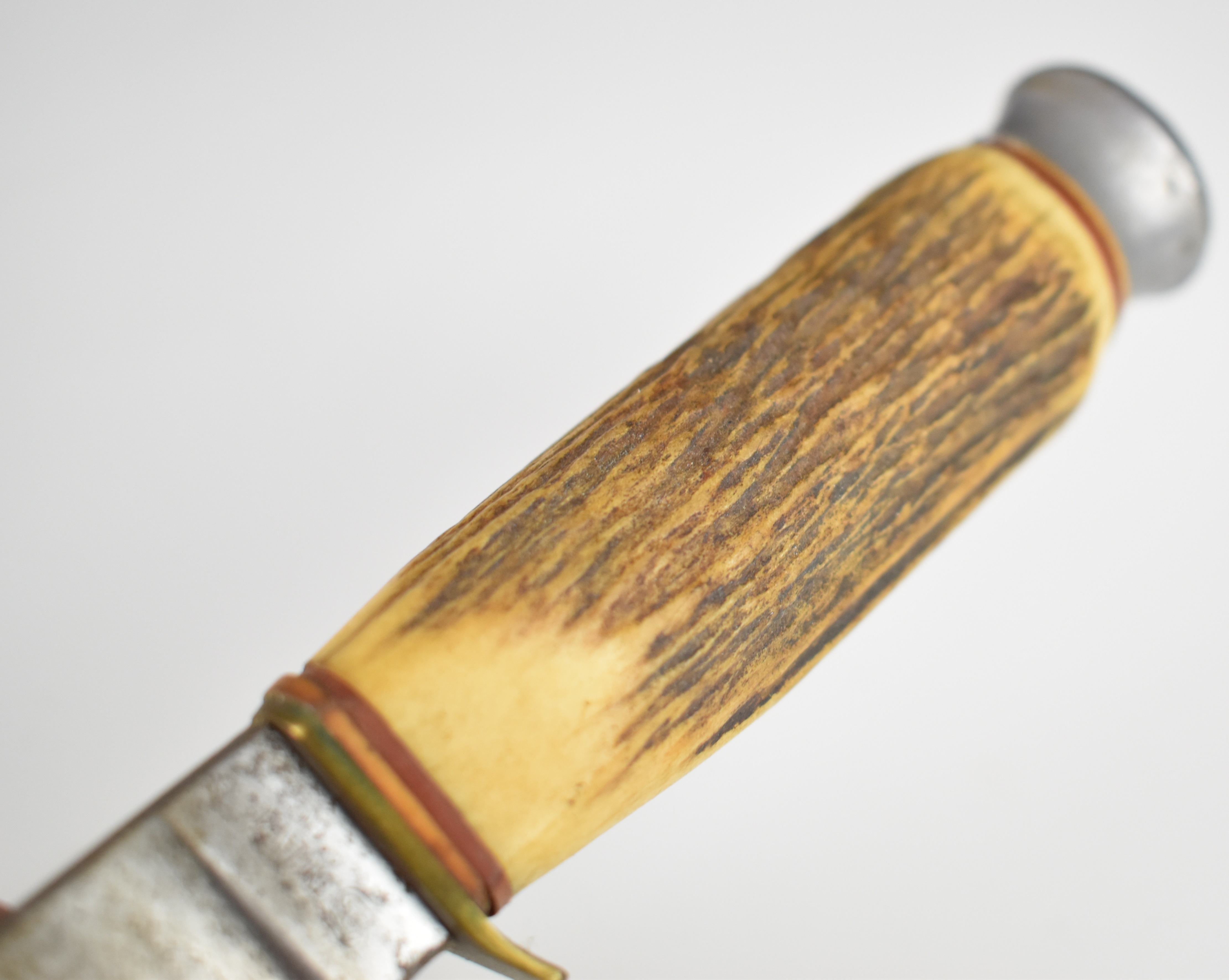 German Solingen Emil Voos 'Bowie' hunting knife with horn or similar grip, maker's mark to - Image 5 of 7