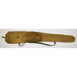 Lee-Enfield canvas military rifle slip marked 'US 47 1942', 127cm long.