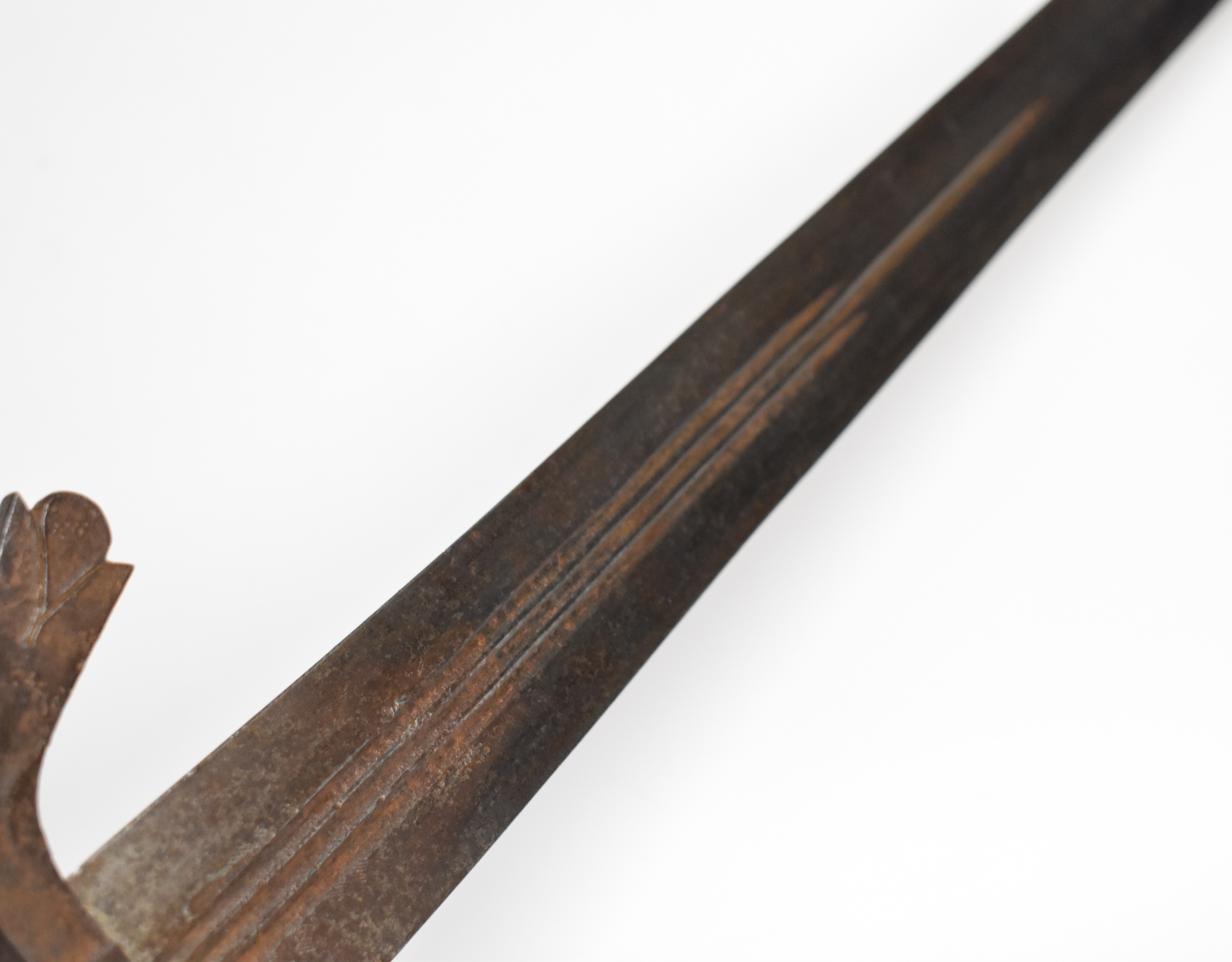 Executioner's sword with leather covered grip, downswept cross guard stamped IL10:1 and K2.3, 85cm - Image 9 of 11