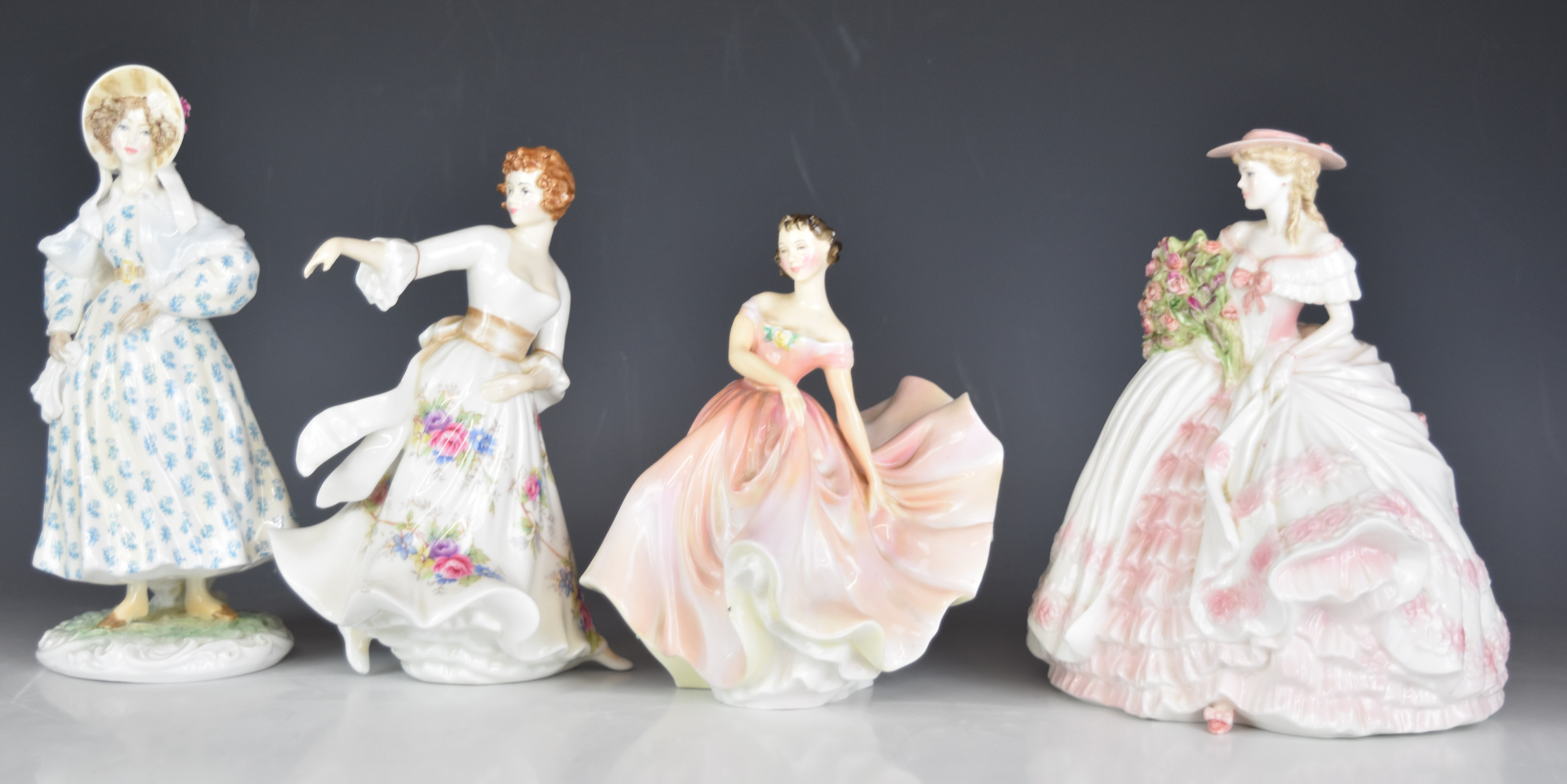 Large collection of Royal Doulton, Royal Worcester and Coalport figurines with limited edition and - Image 12 of 14