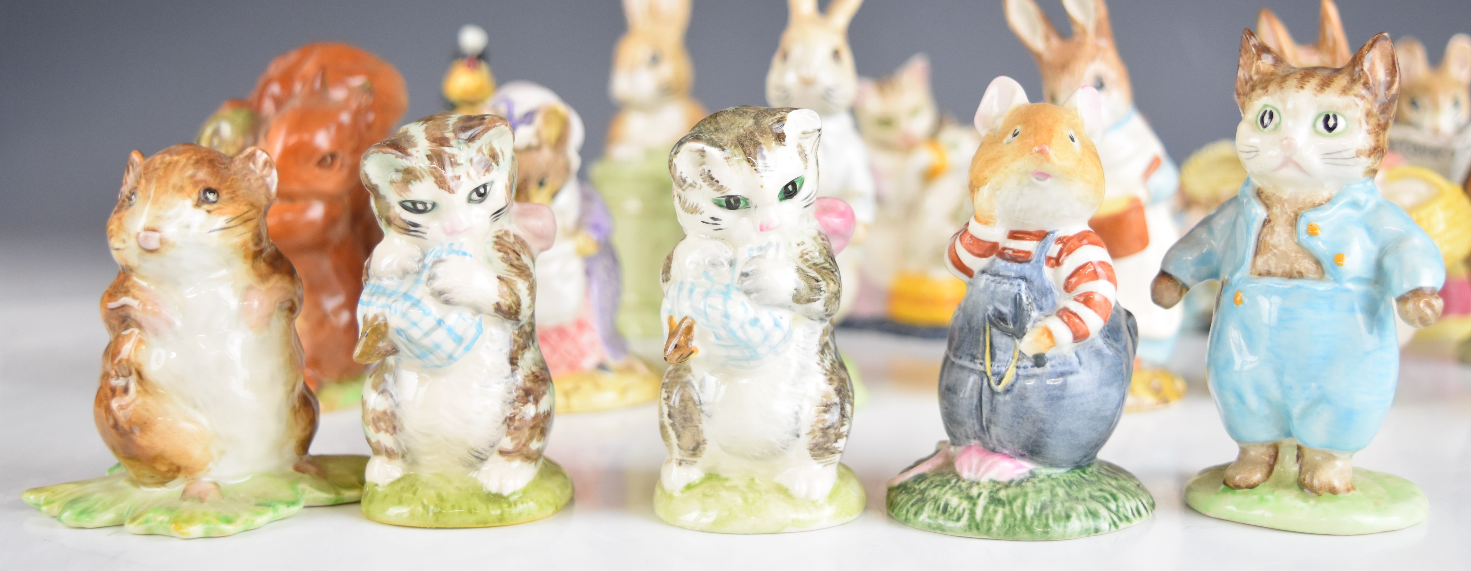 Sixteen Beswick, Royal Albert and Royal Doulton Beatrix Potter and Brambly Hedge figures including - Image 2 of 18