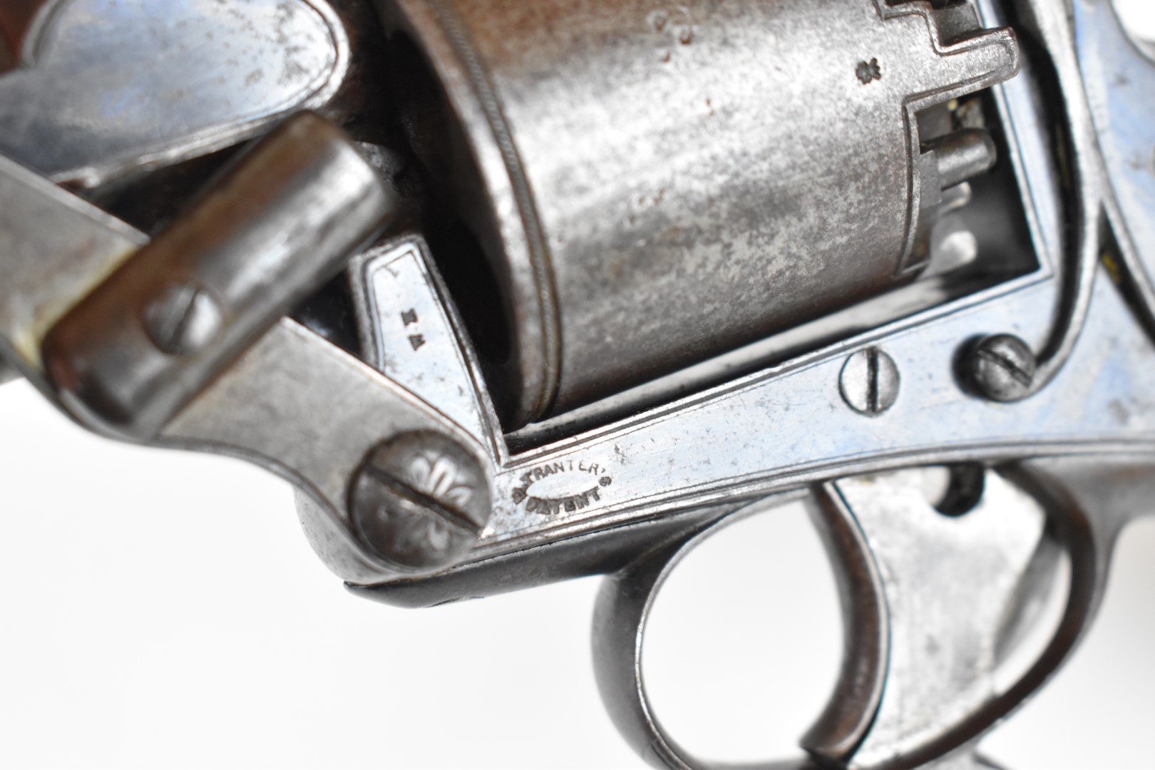 William Tranter's Patent 54 bore five-shot double-action revolver with line engraved frame marked ' - Image 13 of 18