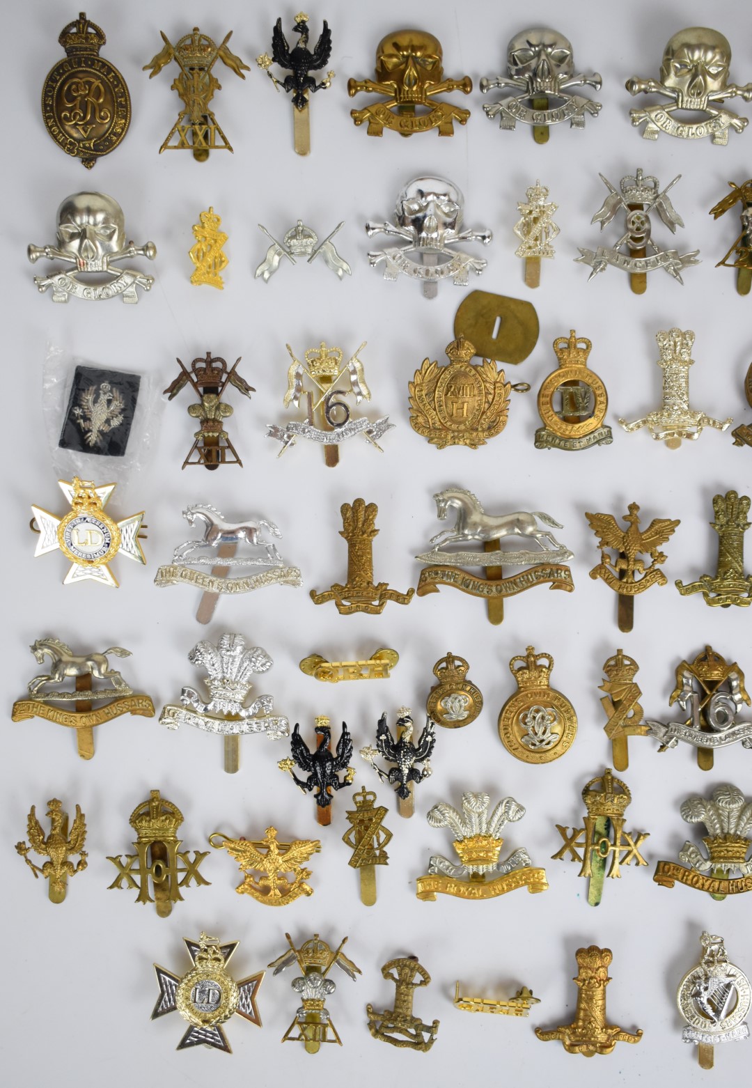Collection of approximately 70 British Cavalry Regiment badges including 11th Hussars, Light - Image 5 of 6