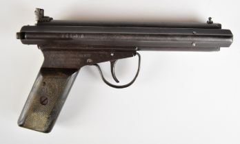 Accles & Shelvoke Ltd F Clarke patent The Warrior .177 side lever air pistol with logo and