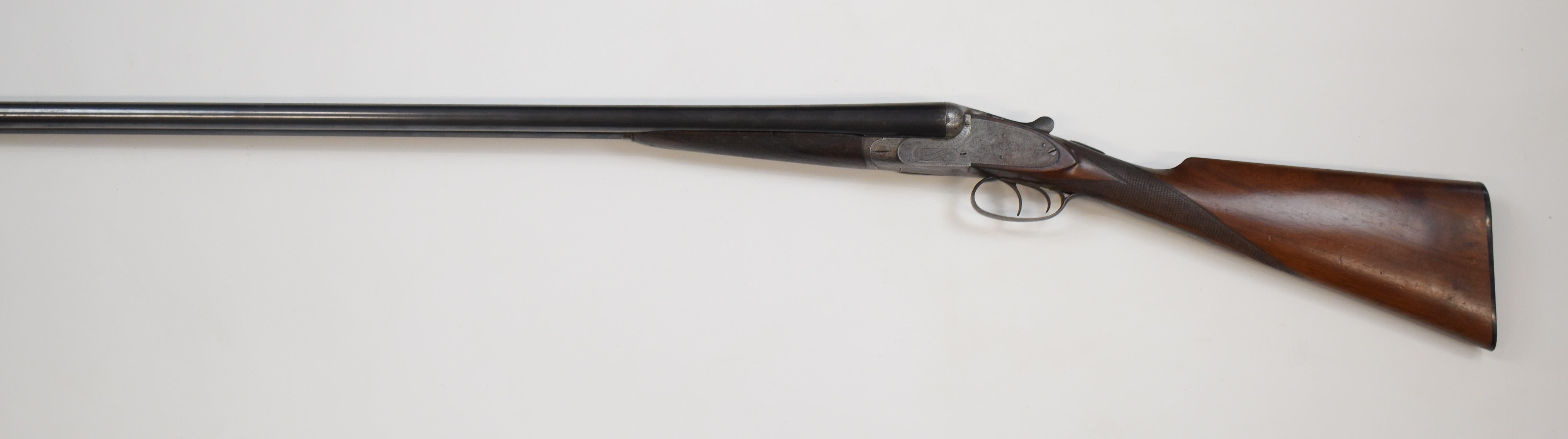 W H Monk of Chester 12 bore assisted-opening sidelock side by side shotgun with all over scrolling - Bild 8 aus 11