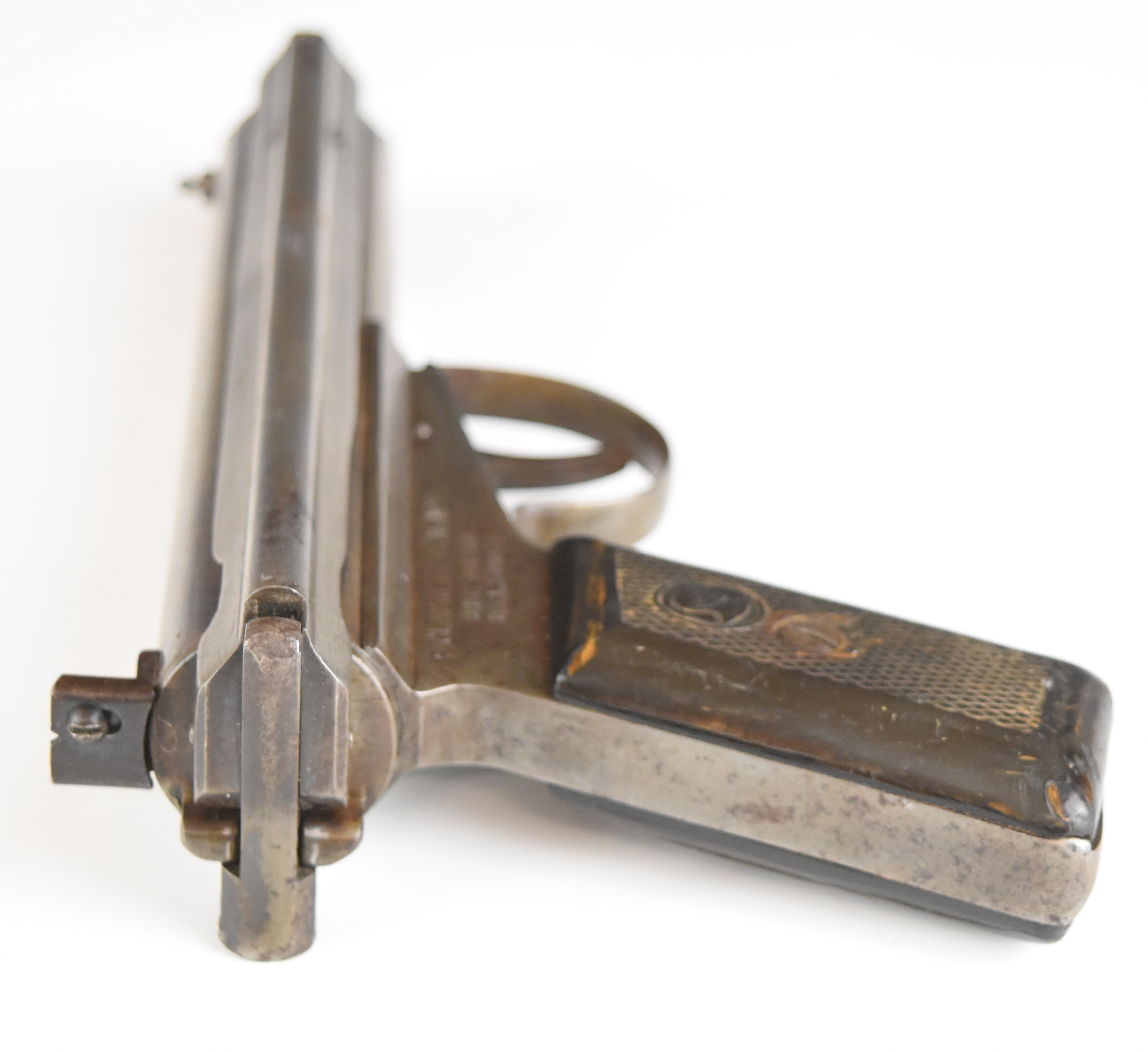 Accles & Shelvoke Ltd F Clarke patent The Warrior .177 side lever air pistol with logo and - Image 3 of 12