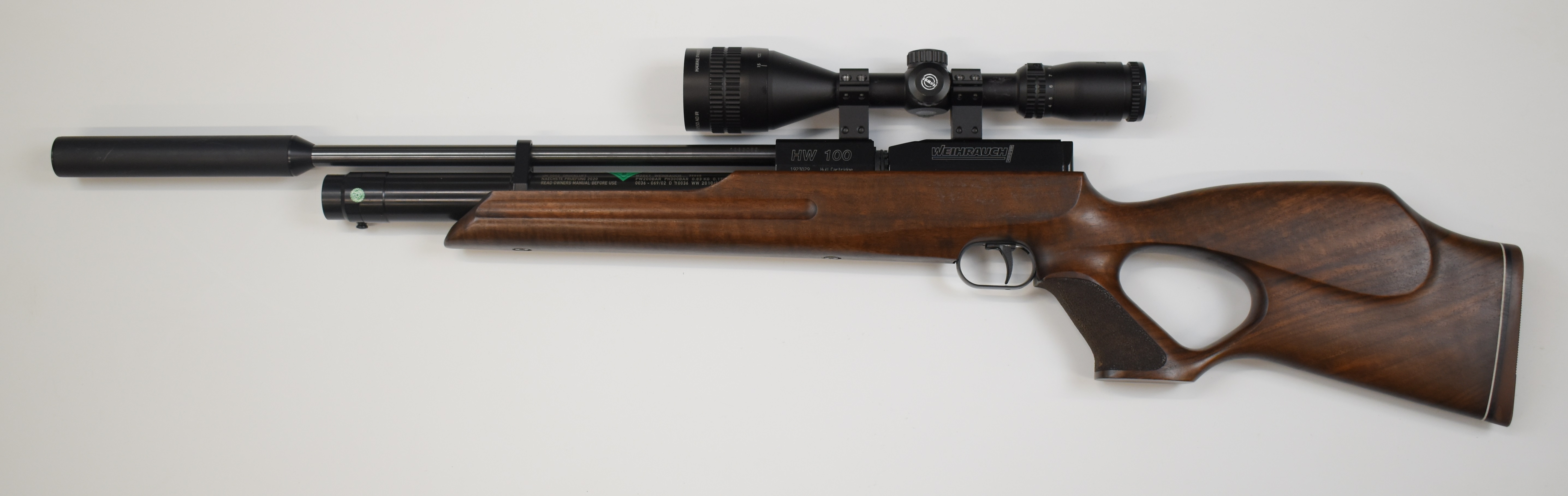 Weihrauch HW100 .177 PCP air rifle with textured semi-pistol grip, raised cheek piece, adjustable - Image 6 of 10