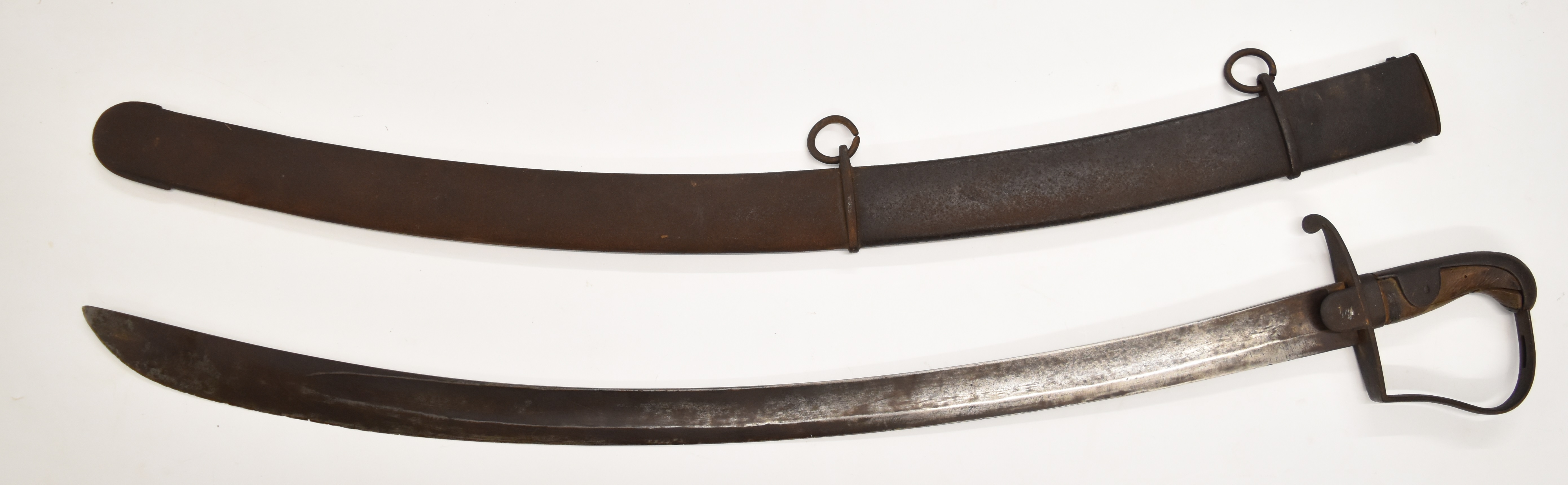 British 1796 pattern Light Cavalry Trooper's sword, with 81cm curved blade and scabbard. PLEASE NOTE - Image 2 of 6