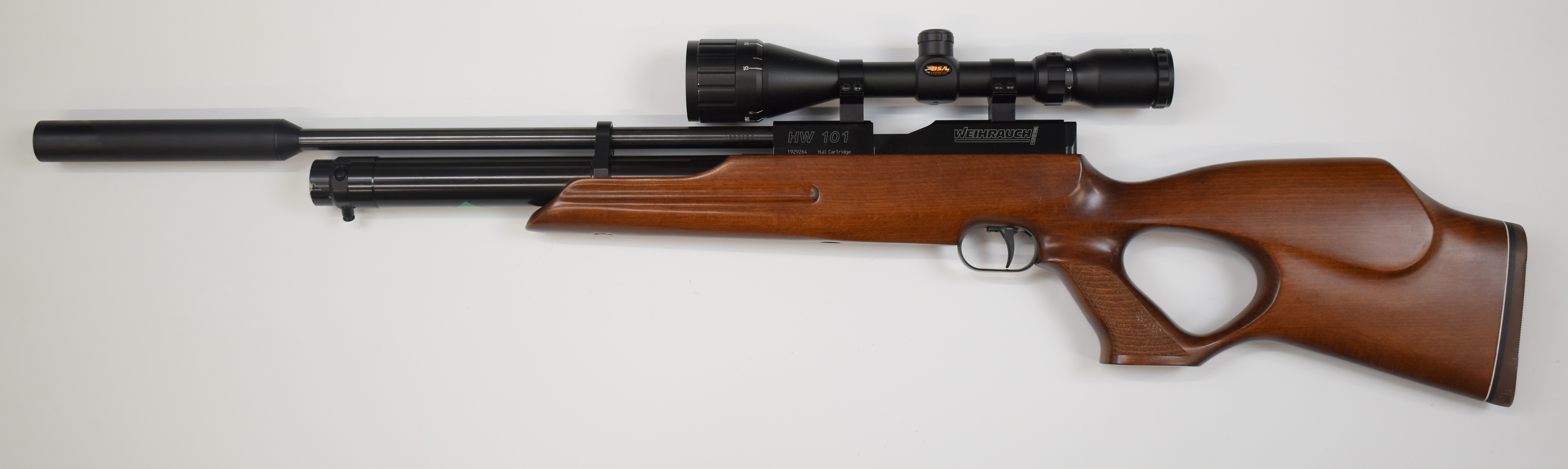 Weihrauch HW101 .177 PCP air rifle with textured semi-pistol grip, raised cheek piece, adjustable - Image 6 of 10