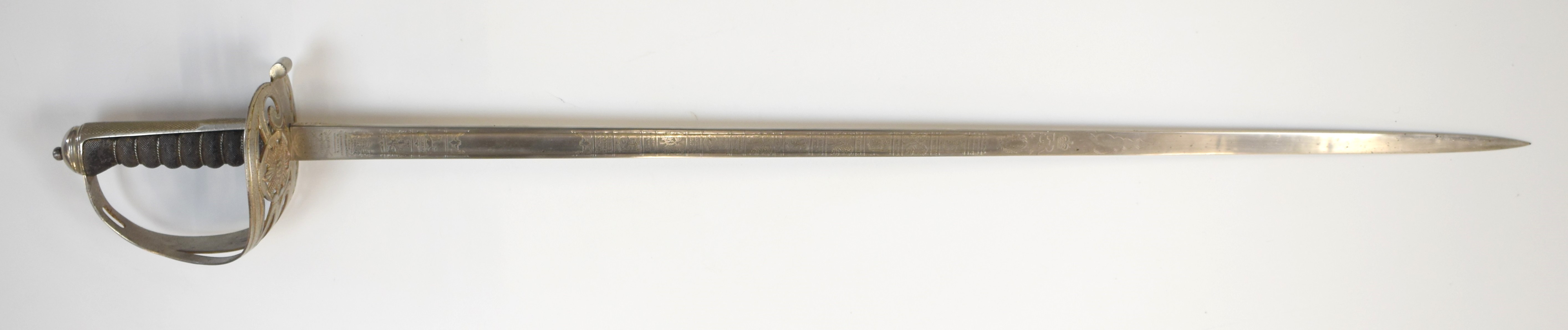 British Army 1854 pattern Scots Guard Foot Guards officer's sword by Wilkinson, number 72148, the - Image 8 of 16