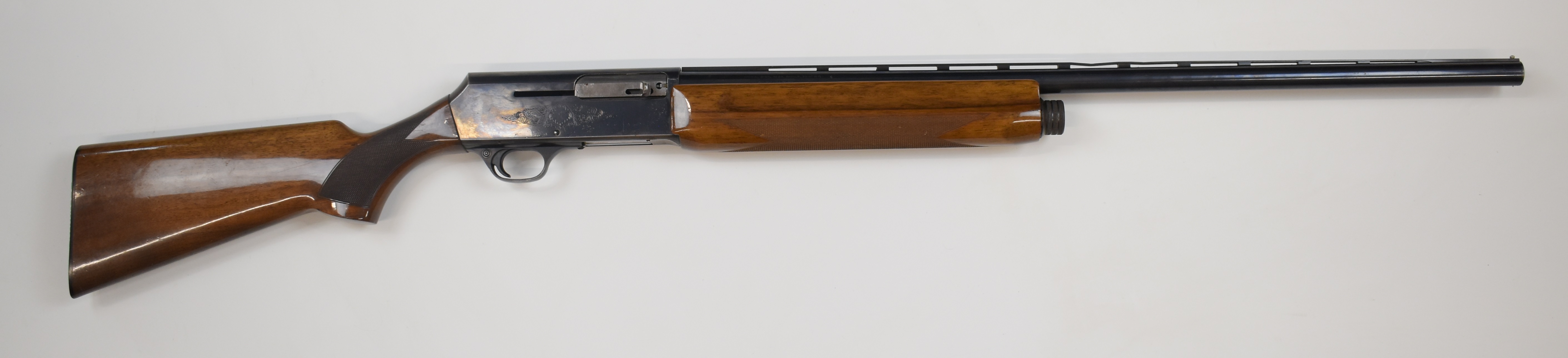 Browning 2000 12 bore 3-shot semi-automatic shotgun with named and engraved lock, chequered semi- - Image 2 of 11
