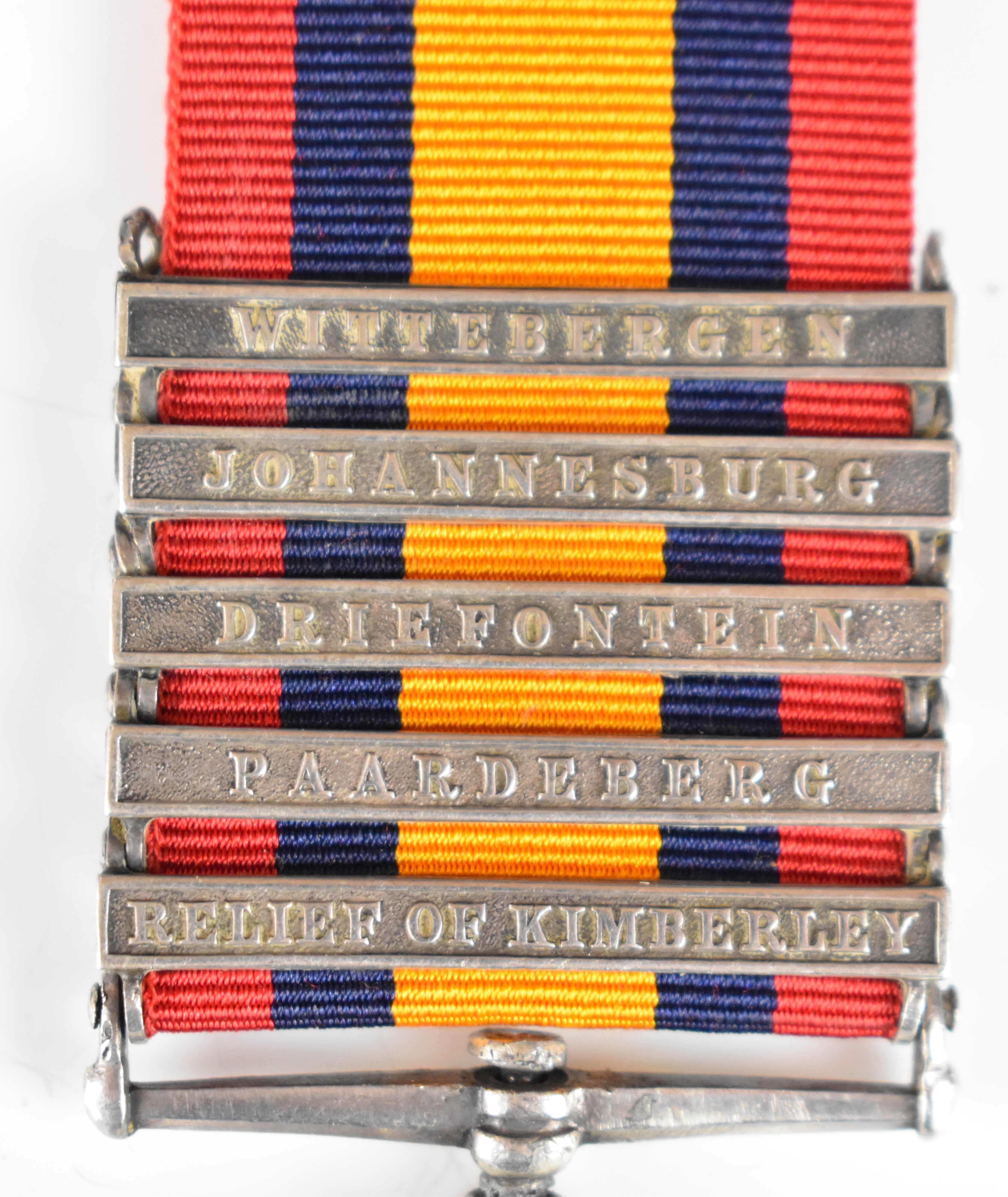 Queen's South Africa Medal with clasps for Relief of Kimberley, Paardeberg, Driefontien, - Image 3 of 6