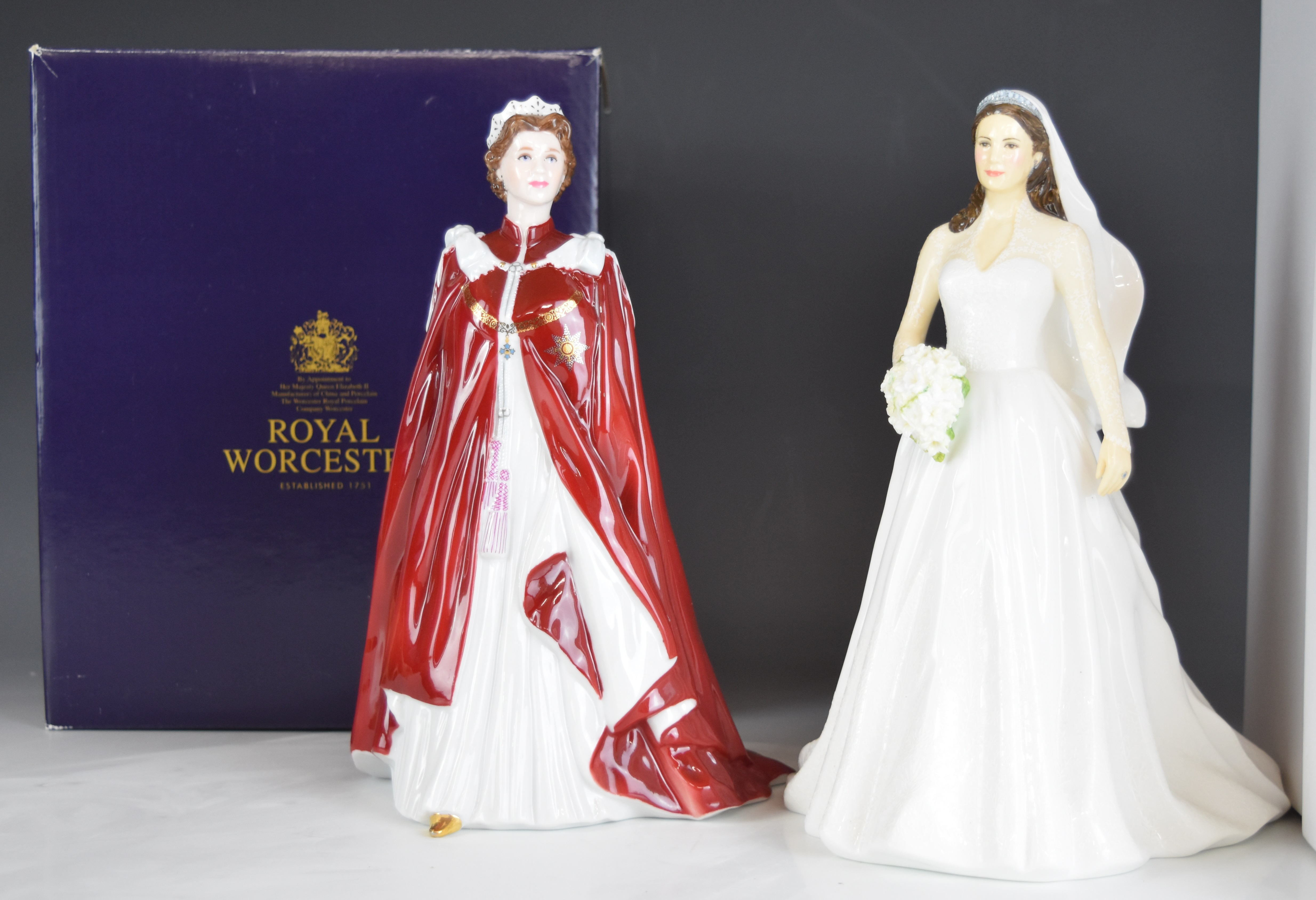Royal Doulton, Royal Worcester and Tim Potts figures including Catherine, Queen Elizabeth II, - Image 8 of 18