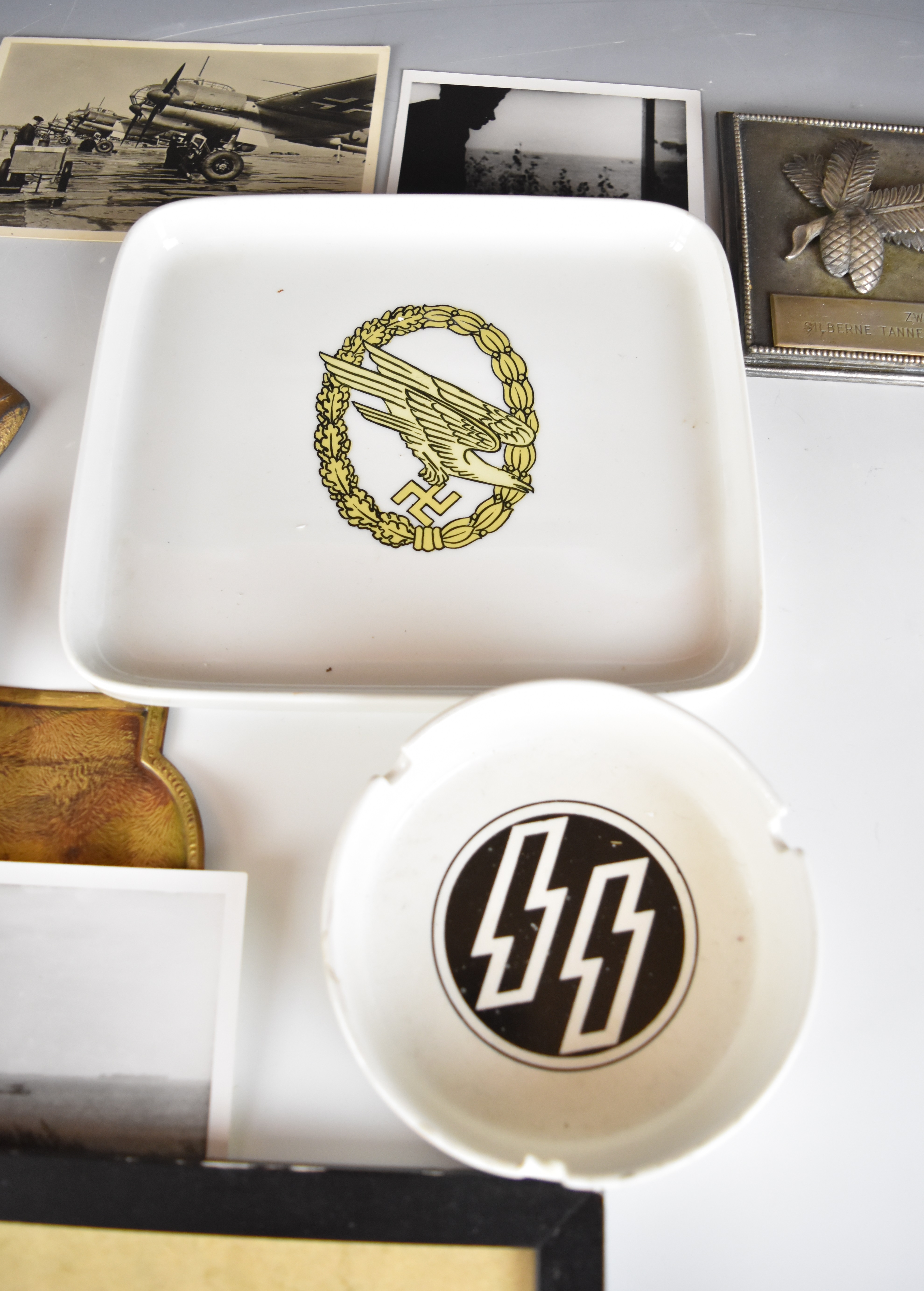 Reproduction German Nazi items including SS cigarette case, door plate, etc - Image 5 of 9