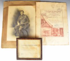 Gloucestershire Regiment interest swimming certificate for 8172 Pte A Barker, 2nd Battalion Royal