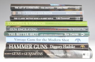[Shooting] Nine gun and shooting related books comprising Guns & Gunsmithing by Anthony North and