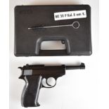 BBM ME 38 P Walther P38 style 8mm blank firing pistol with with shaped composite grips, in
