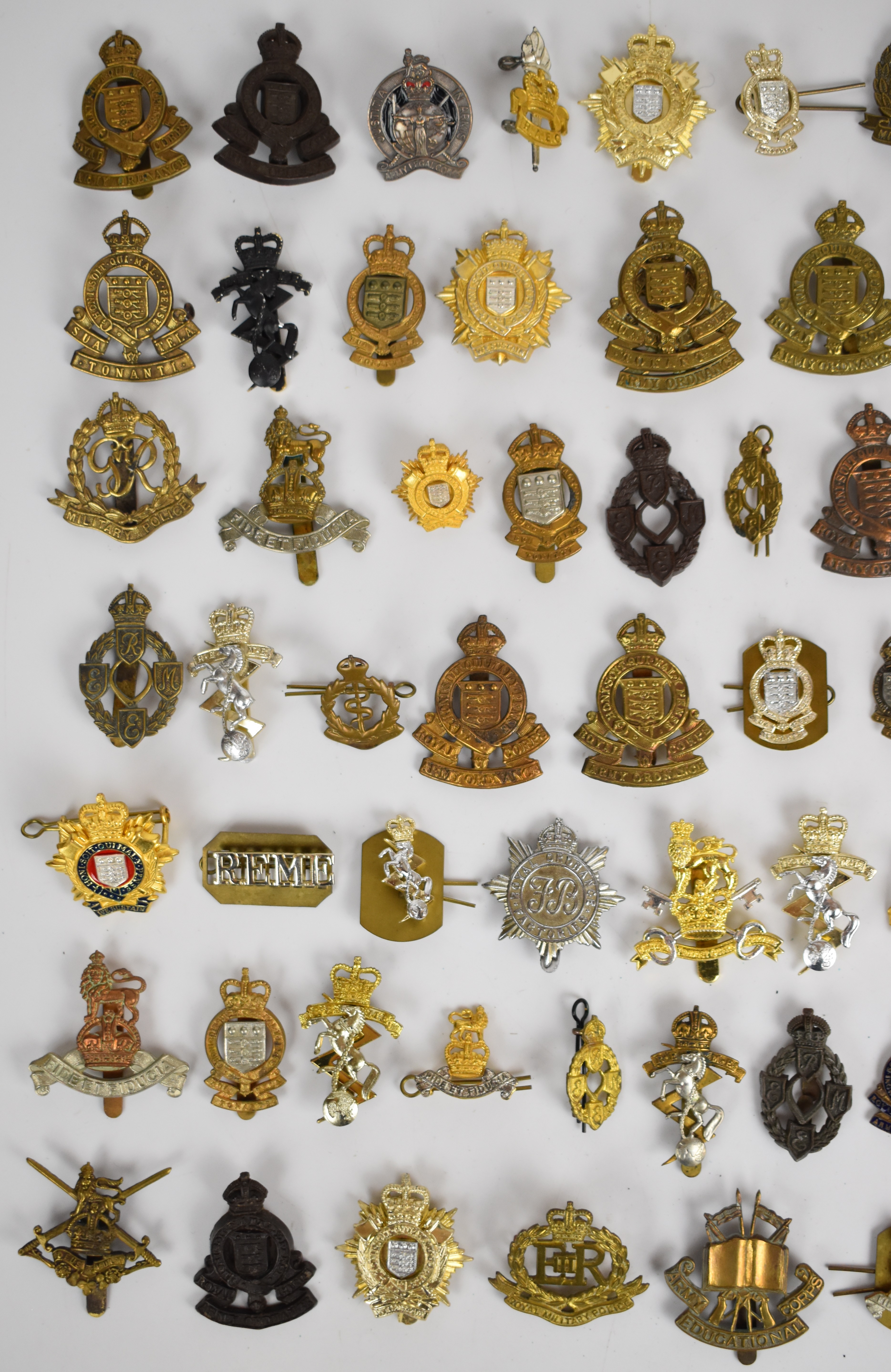 Collection of approximately 80 British Corps cap badges including Army Education Corps, REME, - Image 2 of 3