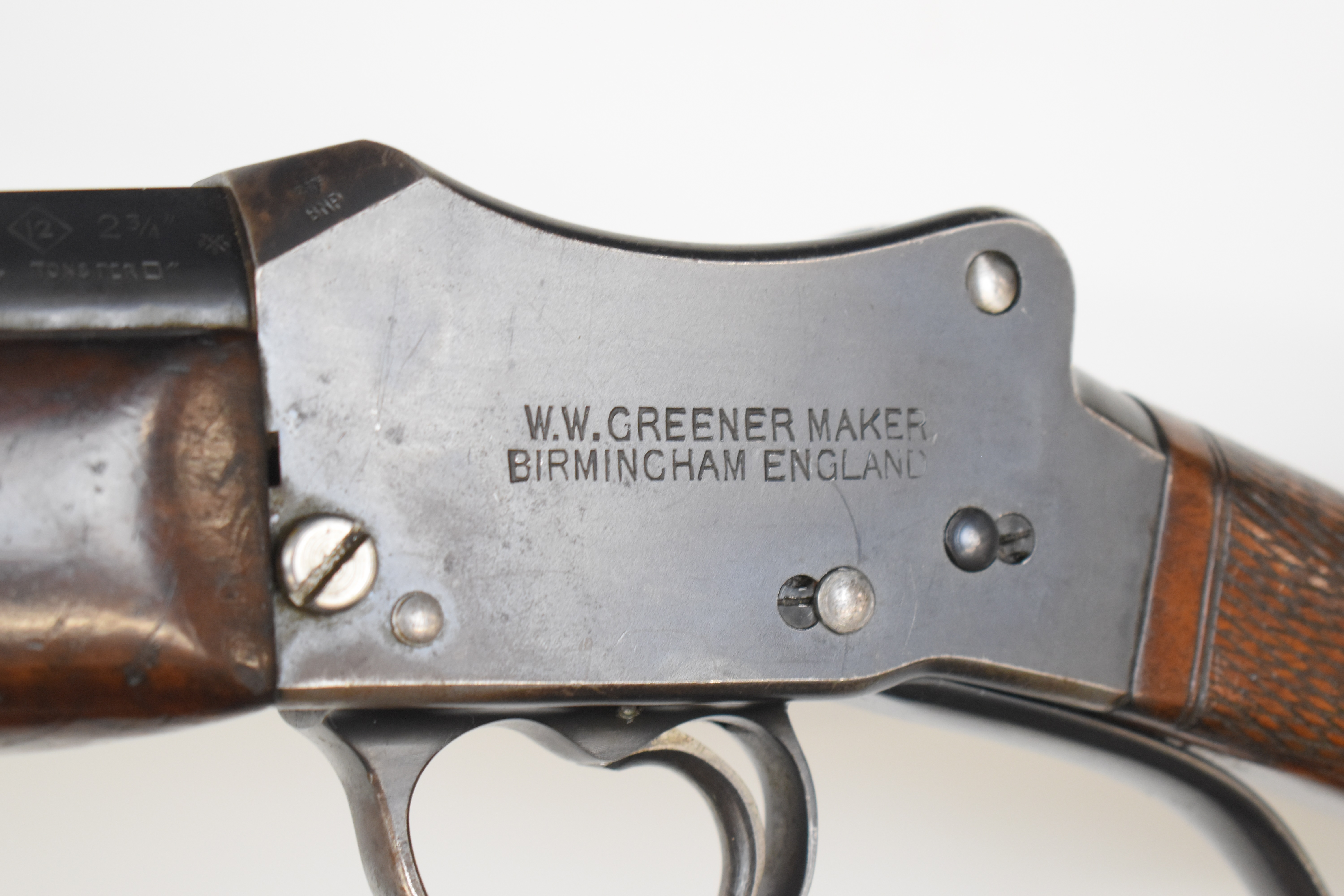 W W Greener Greener's GP Gun Martini underlever action 12 bore single barrelled shotgun with named - Image 11 of 11