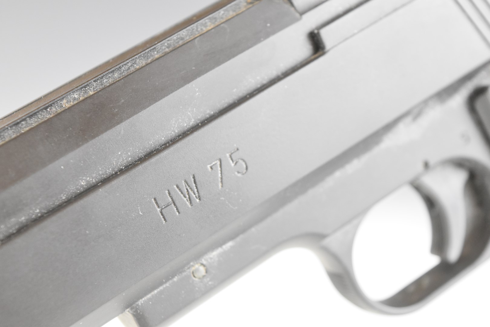 Weihrauch HW75 .177 air pistol with shaped and textured wooden grips and adjustable sights and - Image 9 of 12