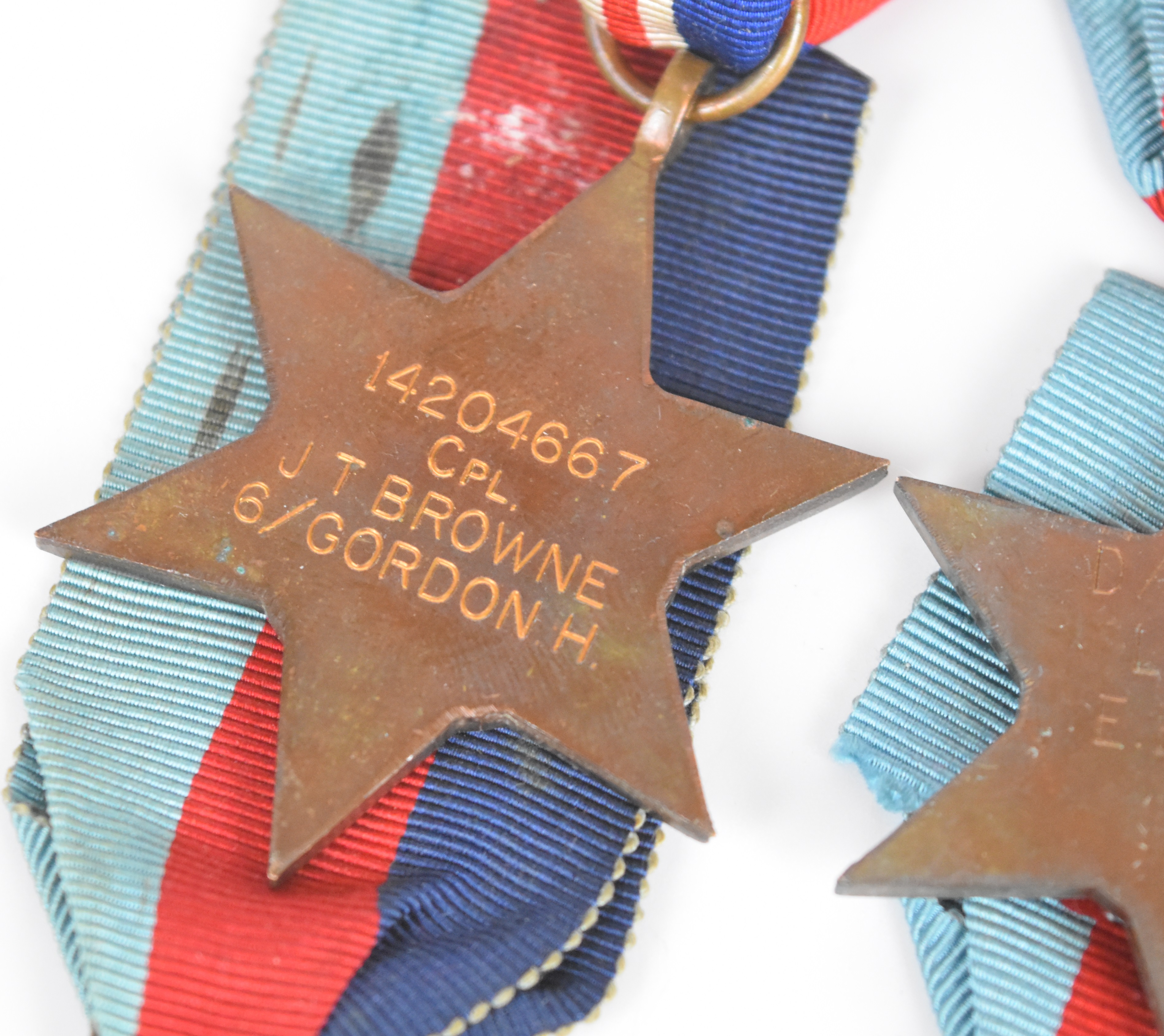 Nine WW2 medals, all named comprising four 1939/1945 Stars to 14204667 Cpl J T Browne Gordon - Image 11 of 16