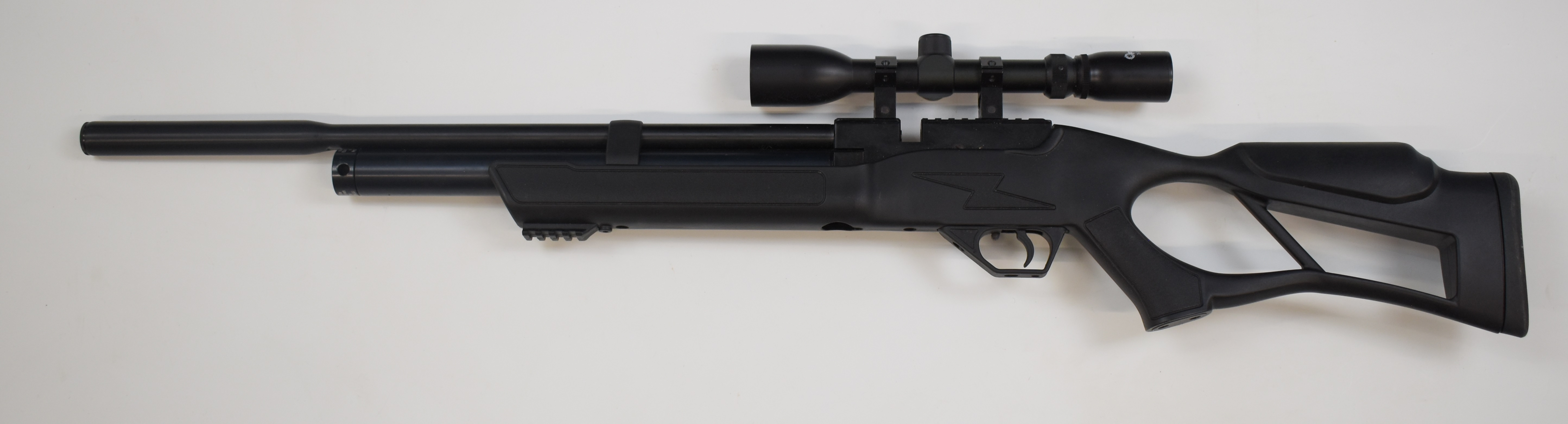 Hatsan Flash .22 PCP air rifle with textured semi-pistol grip and forend, composite skeleton - Image 7 of 11