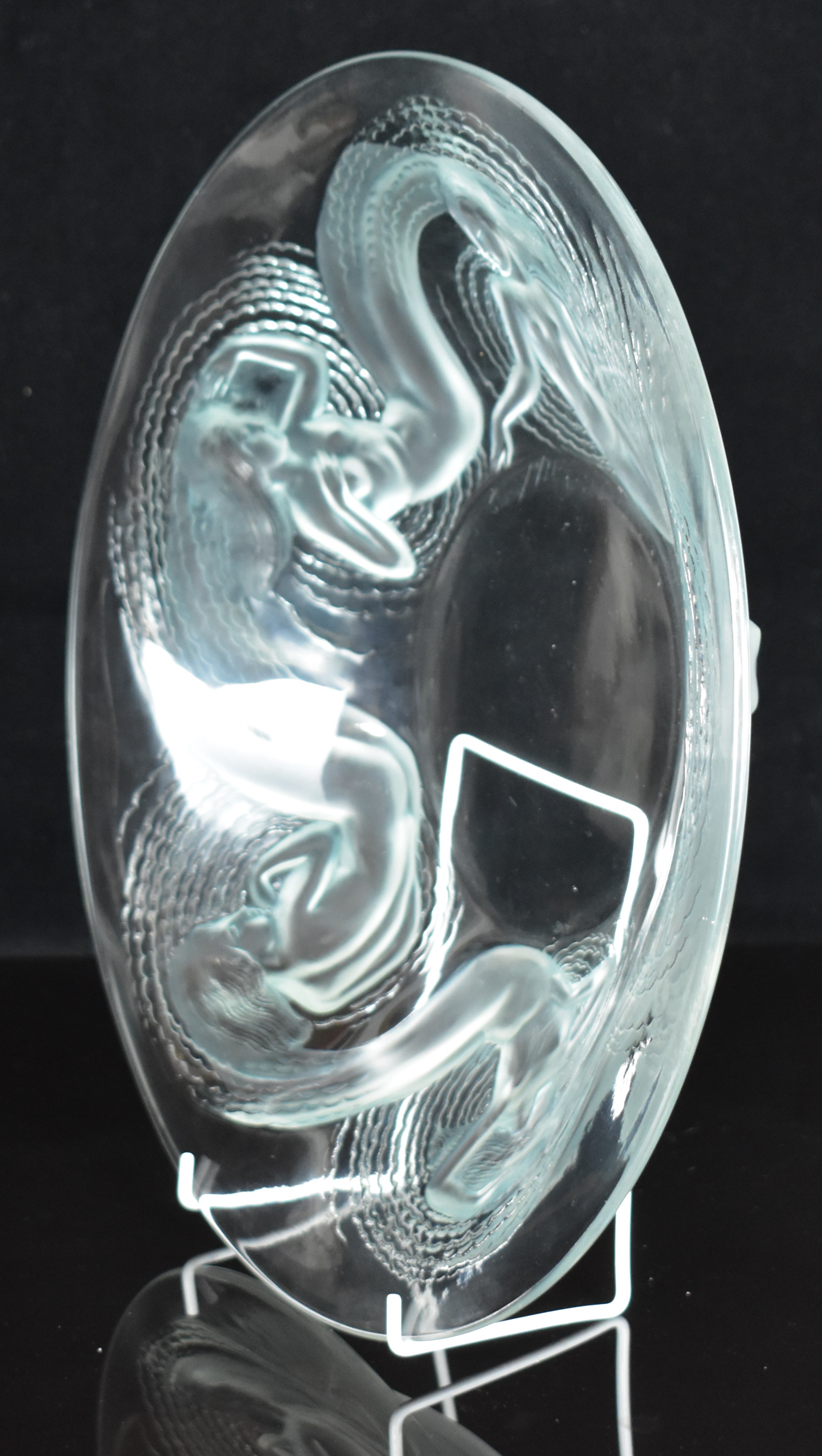 Lalique Calypso pattern glass bowl decorated in relief with five mermaids, No. 381, signed 'R - Image 16 of 16
