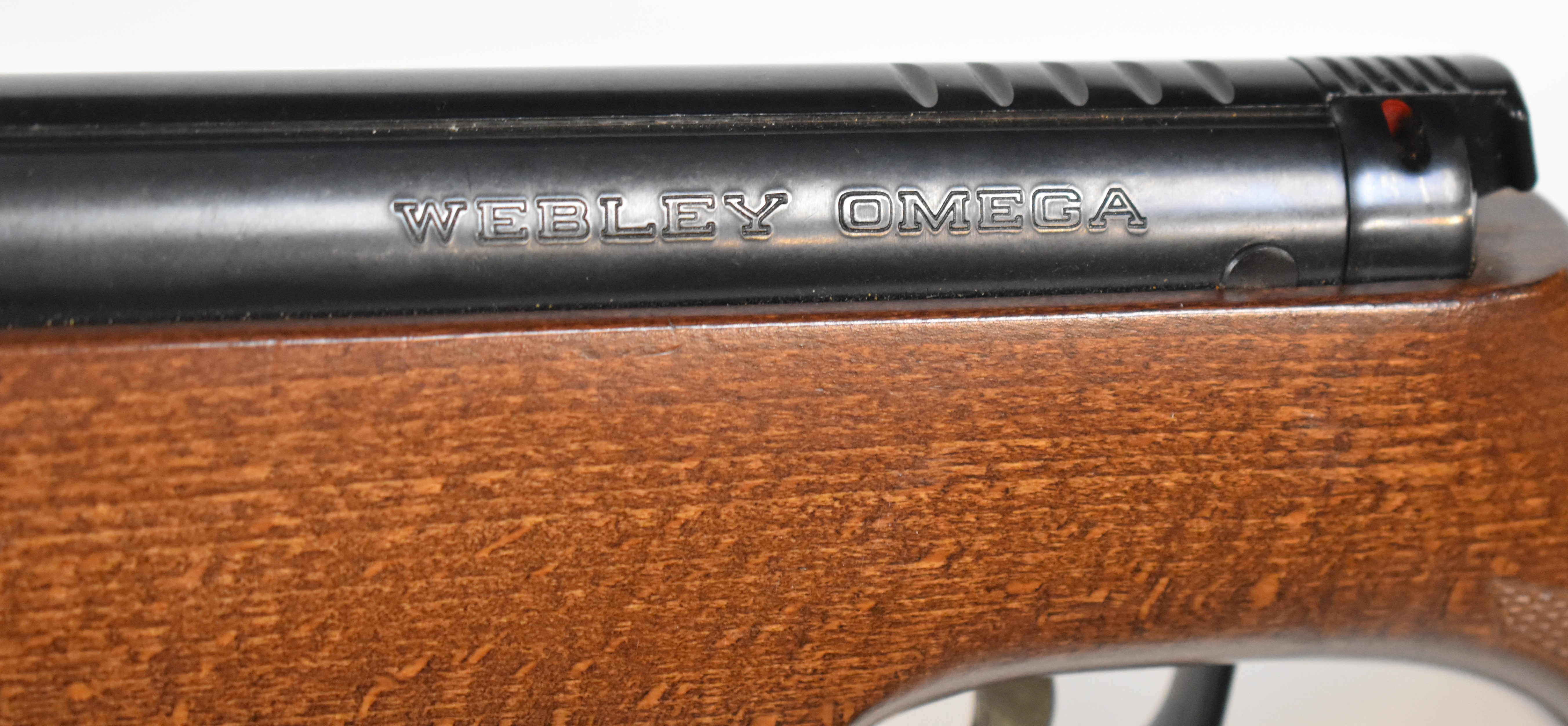 Webley Omega .177 air rifle with chequered semi-pistol grip, raised cheek piece, padded canvas and - Image 11 of 12