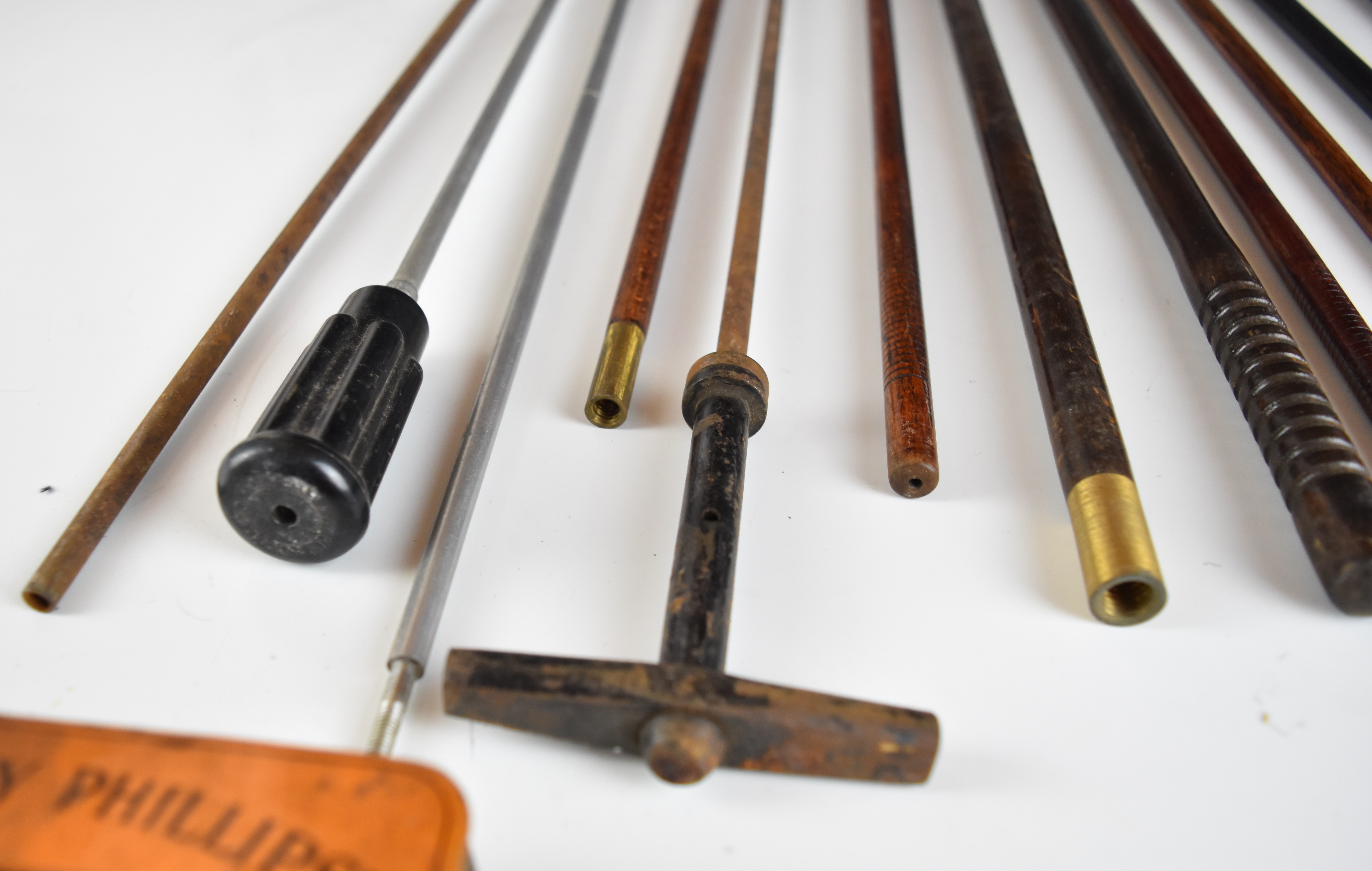 A collection of shotgun or rifle accessories including cleaning rods, powder flasks, gun locks etc. - Image 8 of 9